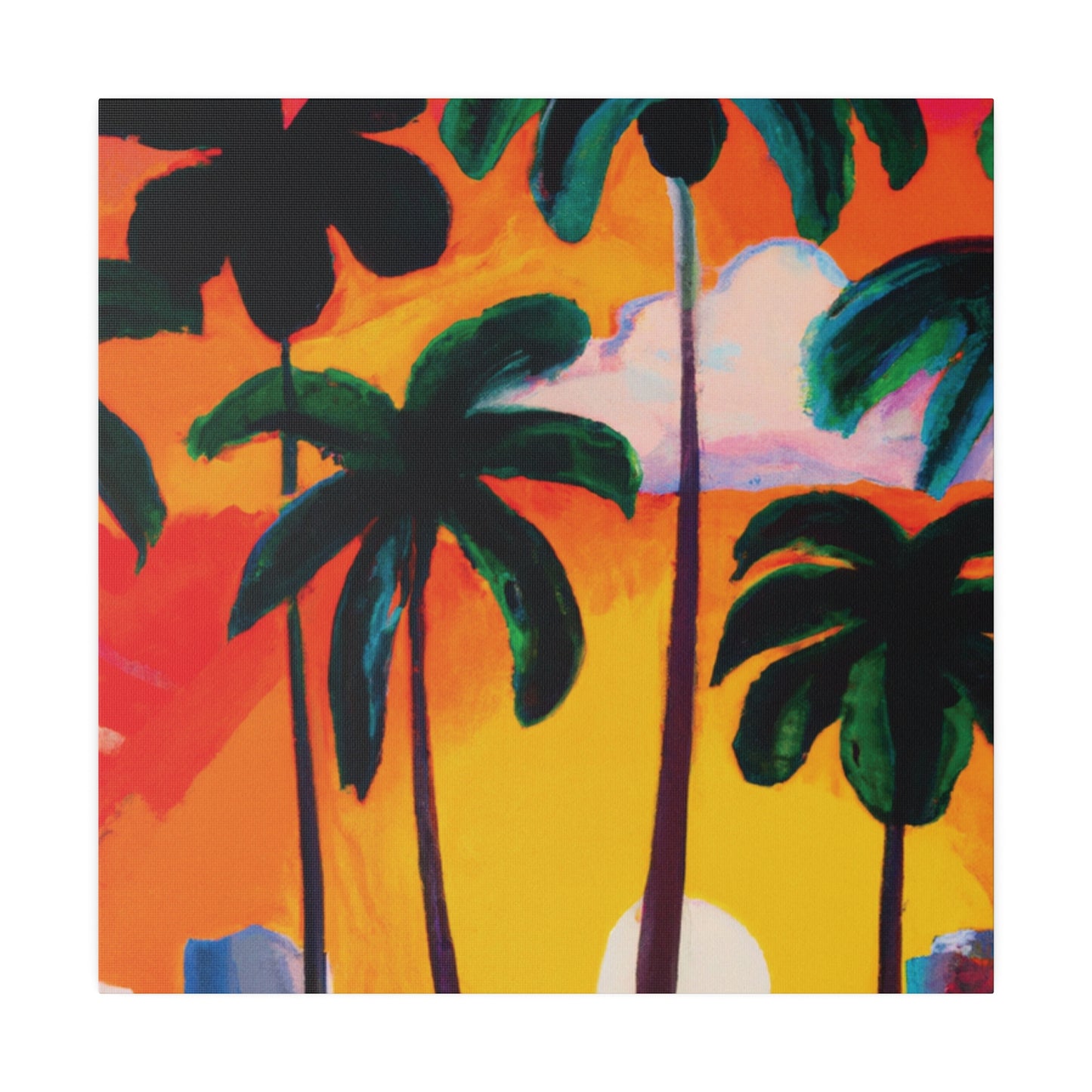 4327O - Miami Beach Sunset Painting Print | Miami | Beach | Sunset | Poster | Home Decor | Wall Art | Canvas