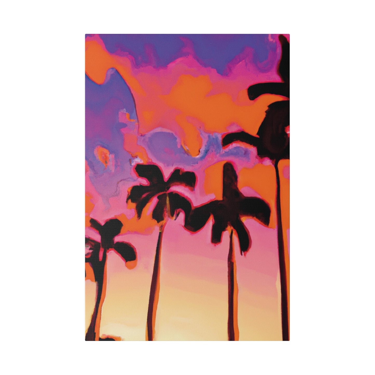 7182U - Miami Beach Sunset Painting Print | Miami | Beach | Sunset | Poster | Home Decor | Wall Art | Canvas