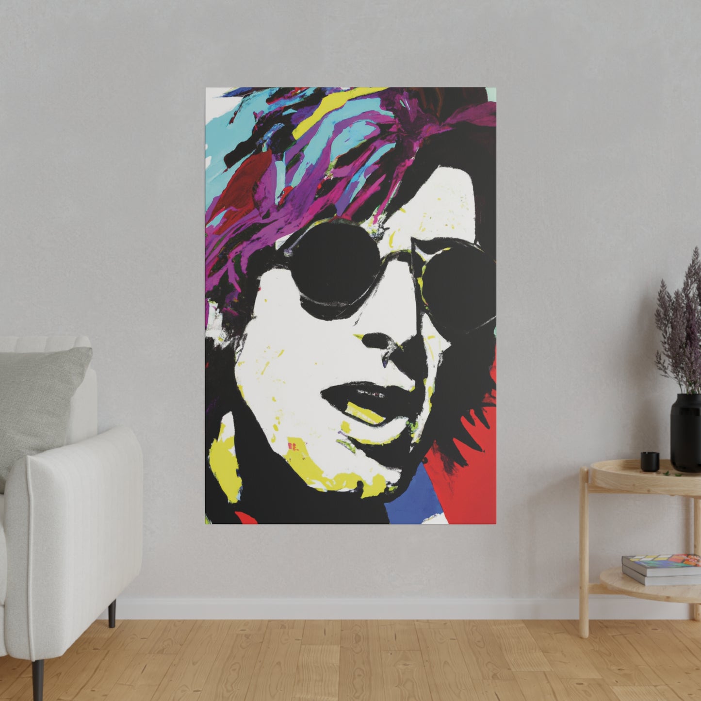 9436F - Rockstar Painting Print | Face | Abstract | Poster | Home Decor | Wall Art | Music Art | Canvas