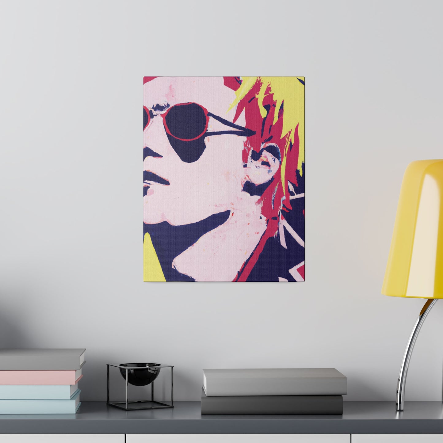 3173K - Rockstar Painting Print | Face | Abstract | Poster | Home Decor | Wall Art | Music Art | Canvas