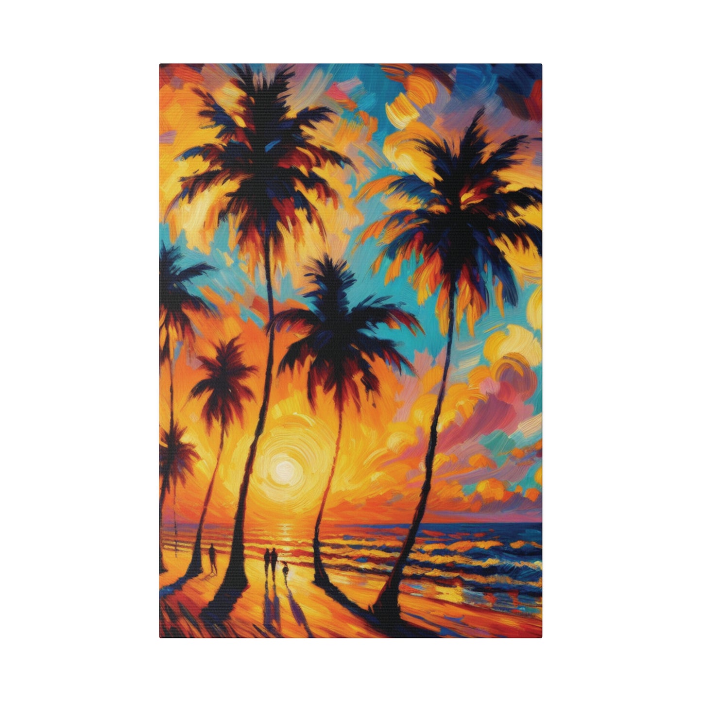 6374J - miami beach art, sunset background, ocean art work, beach art work, sunset designs, miami beach painting, miami beach print