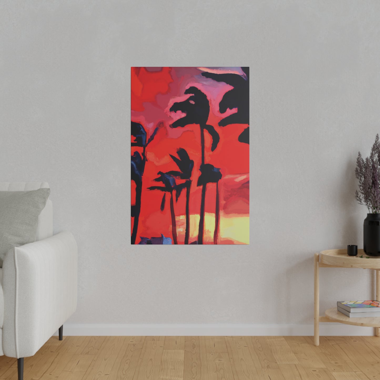 7933T - Miami Beach Sunset Painting Print | Miami | Beach | Sunset | Poster | Home Decor | Wall Art | Canvas