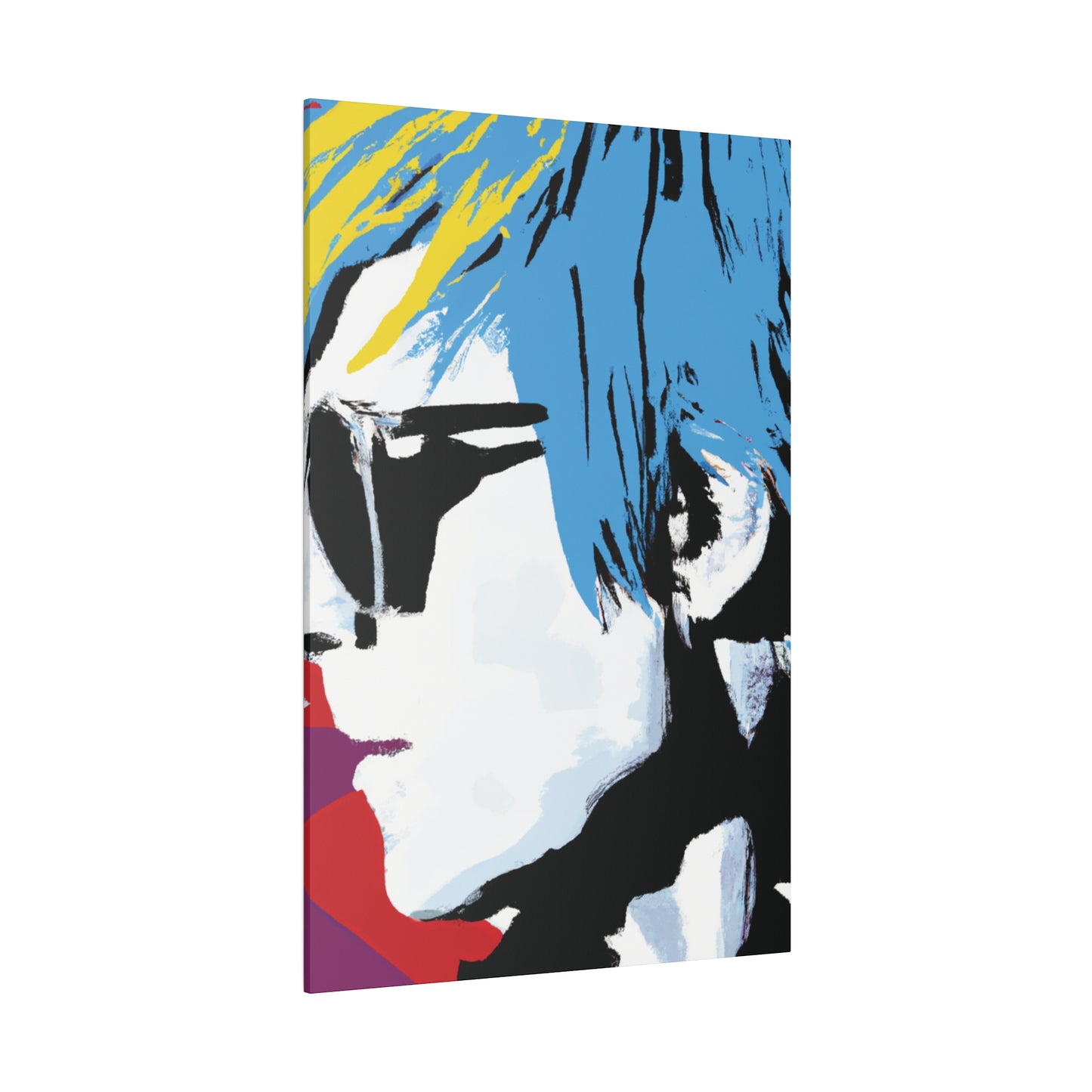 7456U - Rockstar Painting Print | Face | Abstract | Poster | Home Decor | Wall Art | Music Art | Canvas