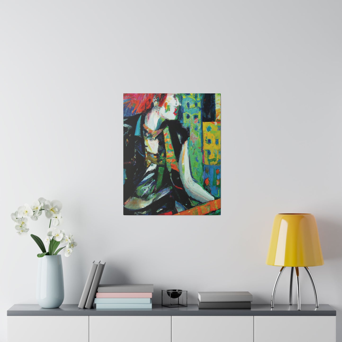 8726V - Rockstar Oil Painting Style Print | Poster | Home Decor | Wall Art | Music Art | Canvas