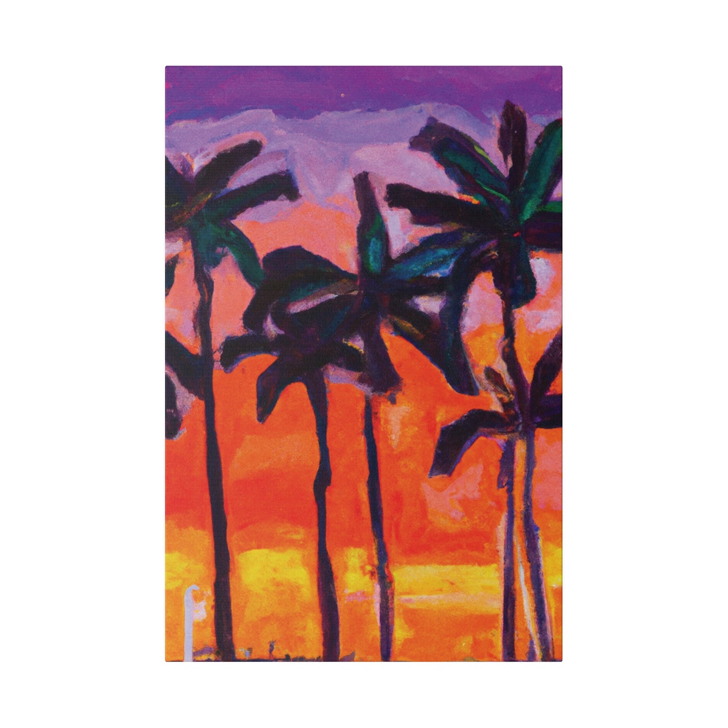 5618V - Miami Beach Sunset Painting Print | Miami | Beach | Sunset | Poster | Home Decor | Wall Art | Canvas