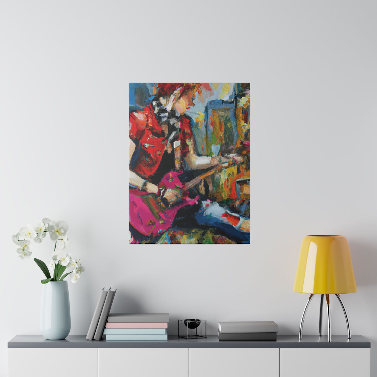 9666G - Rockstar Oil Painting Style Print | Poster | Home Decor | Wall Art | Music Art | Canvas