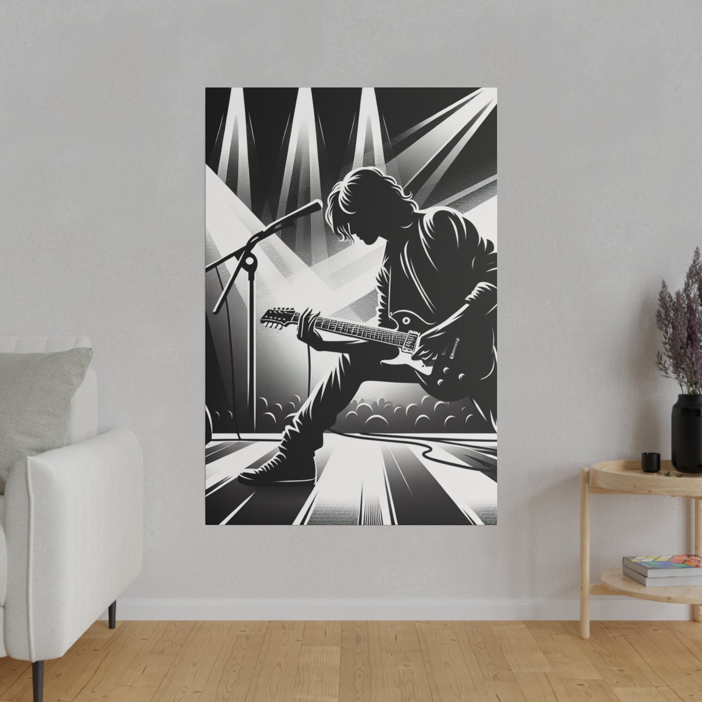 4537G - music art work, rockstar gifts, musician gift ideas, guitar art work, guitar artwork, guitar wall art canvas, playing guitar, decor