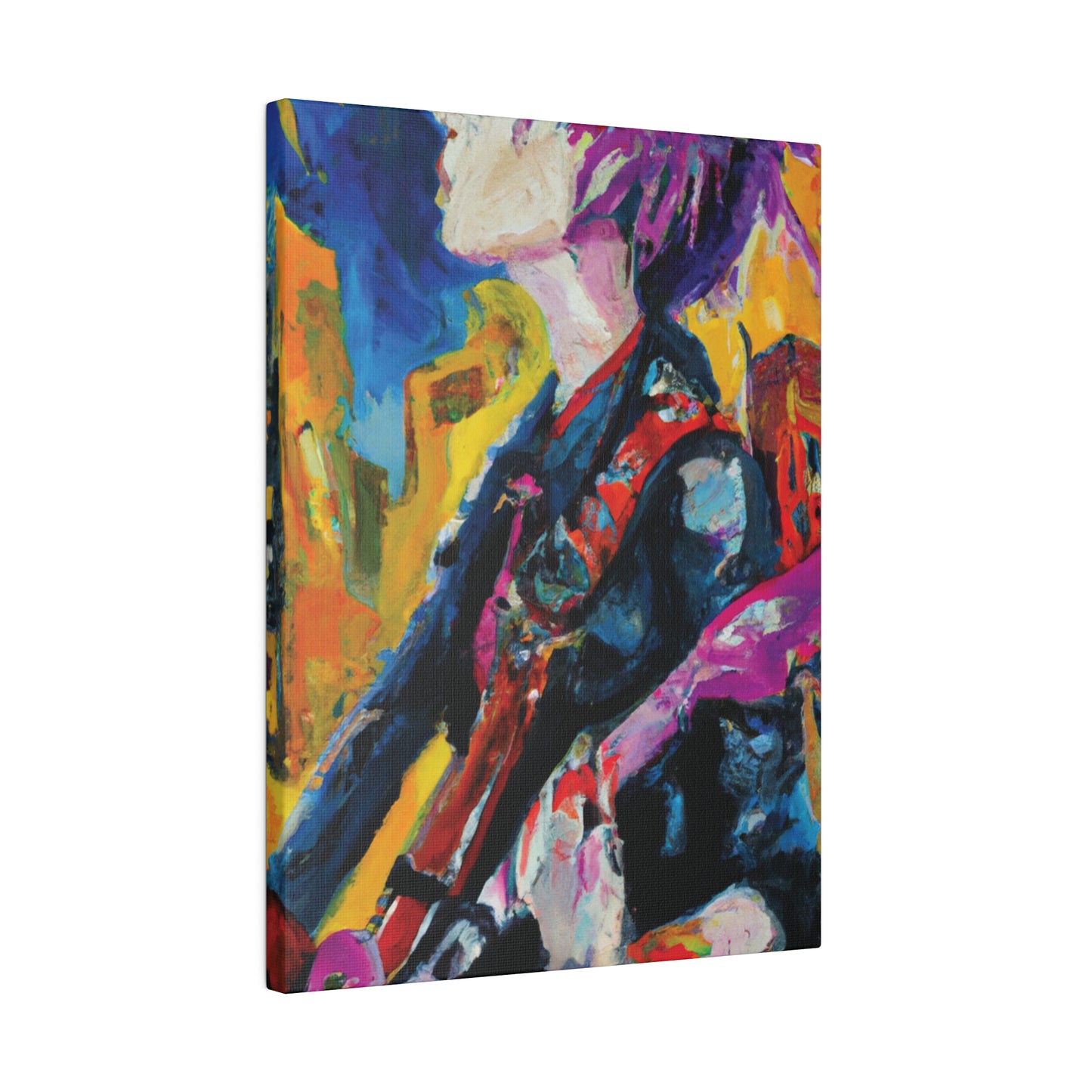8245D - Rockstar Oil Painting Style Print | Poster | Home Decor | Wall Art | Music Art | Canvas