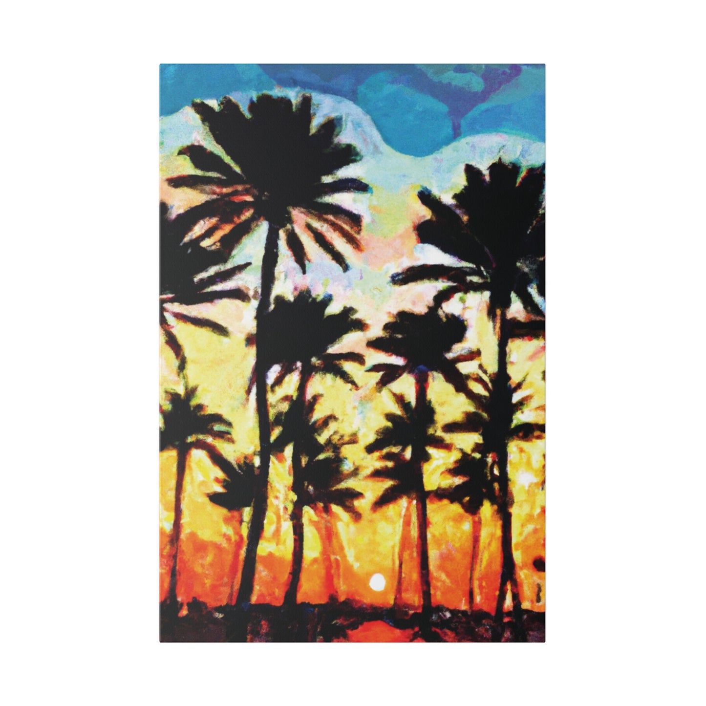 4555V - Miami Beach Sunset Painting Print | Miami | Beach | Sunset | Poster | Home Decor | Wall Art | Canvas