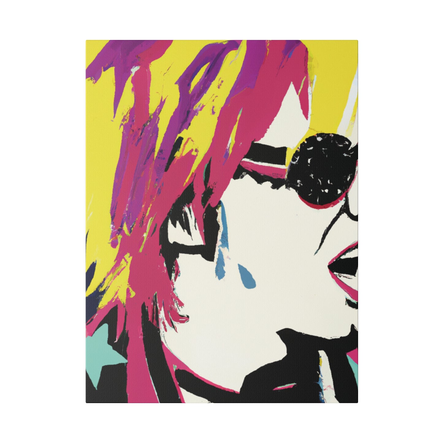 1794Z - Rockstar Painting Print | Face | Abstract | Poster | Home Decor | Wall Art | Music Art | Canvas