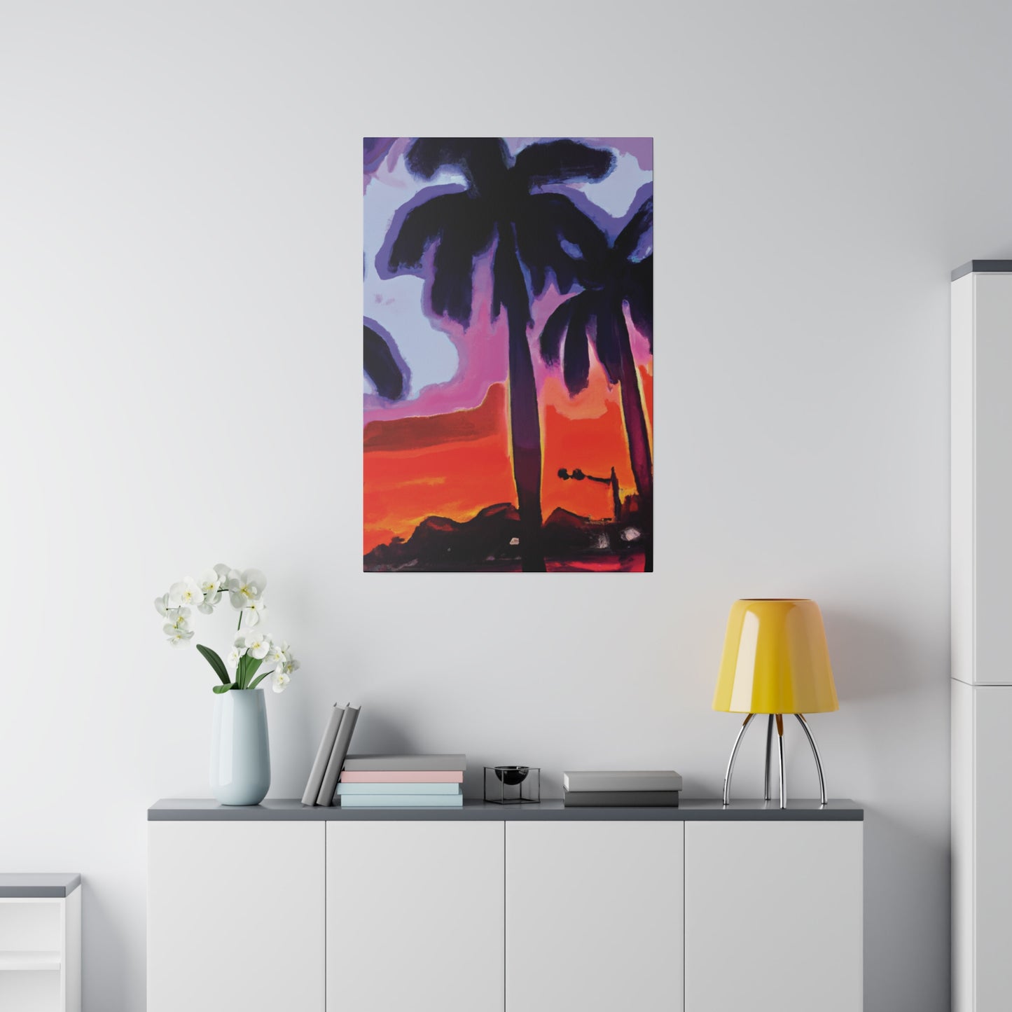 8187A - Miami Beach Sunset Painting Print | Miami | Beach | Sunset | Poster | Home Decor | Wall Art | Canvas