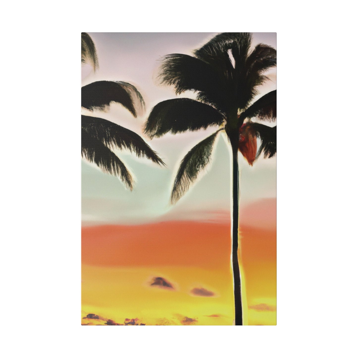 8646K - Miami Beach Sunset Painting Print | Miami | Beach | Sunset | Poster | Home Decor | Wall Art | Canvas