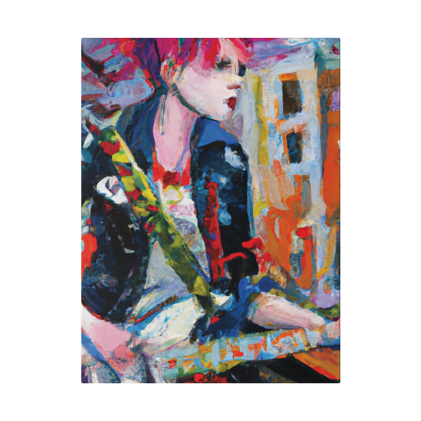 3276D - Rockstar Oil Painting Style Print | Poster | Home Decor | Wall Art | Music Art | Canvas
