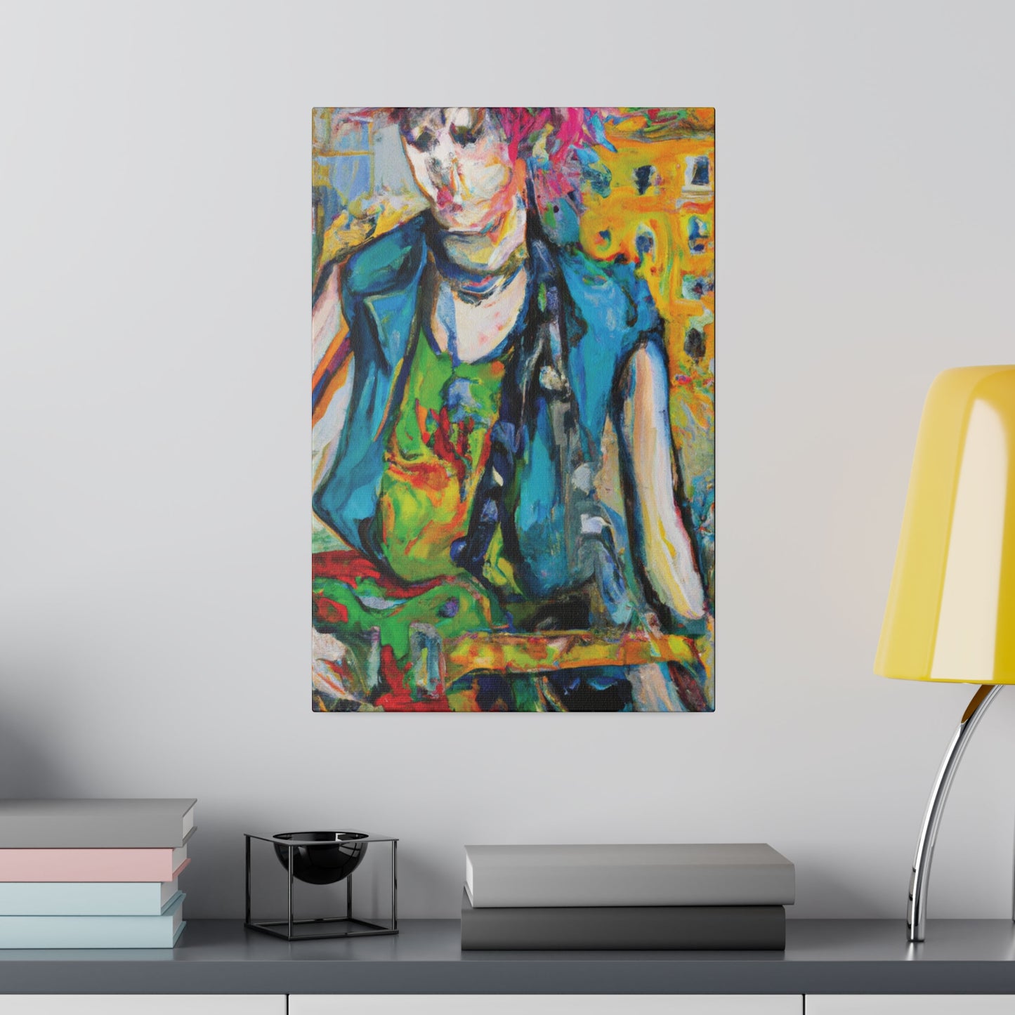 5368N - Rockstar Oil Painting Style Print | Poster | Home Decor | Wall Art | Music Art | Canvas