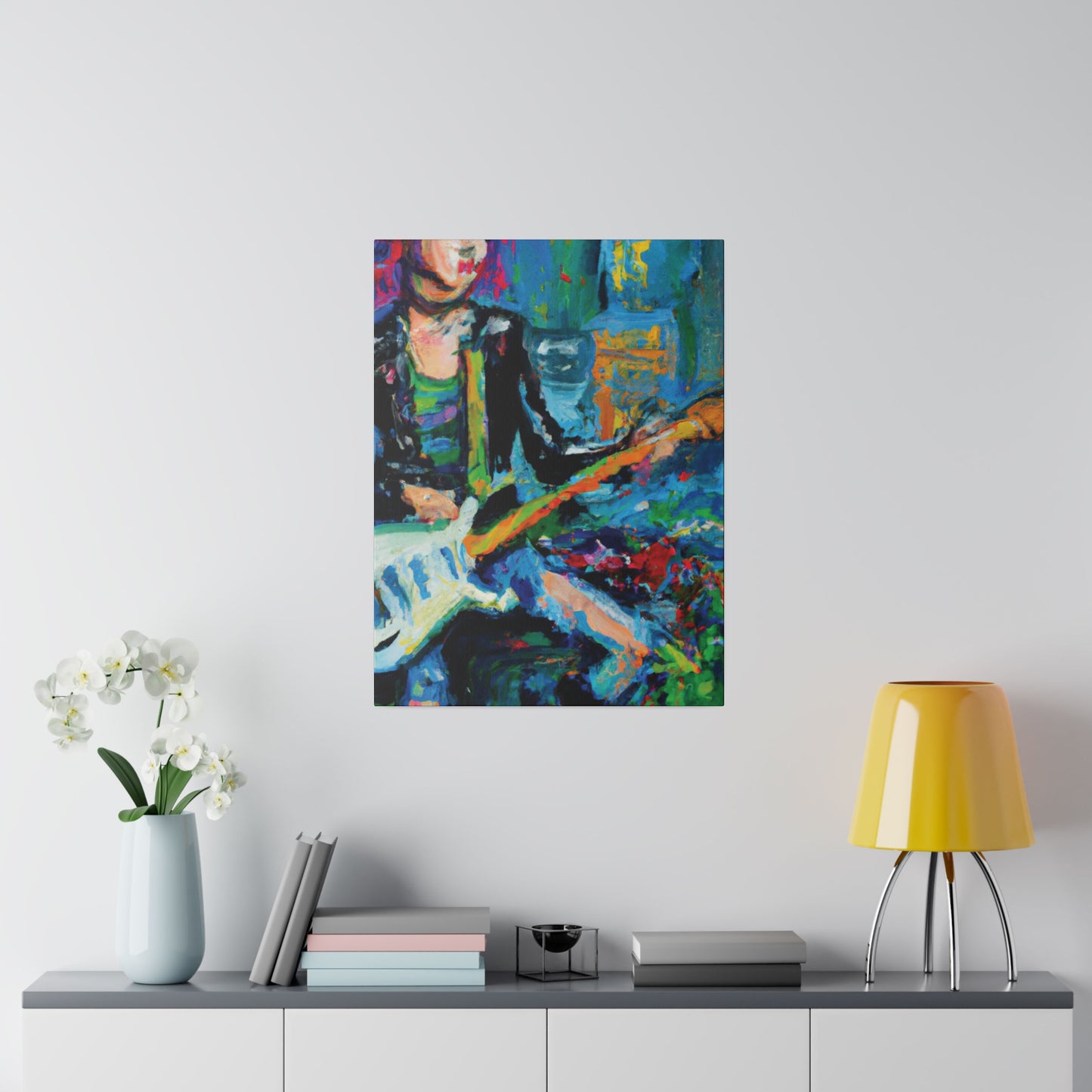 6774A - Rockstar Oil Painting Style Print | Poster | Home Decor | Wall Art | Music Art | Canvas