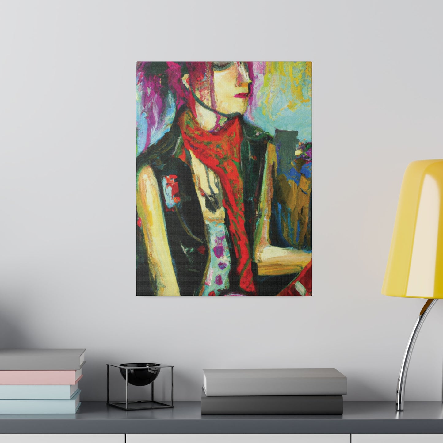 9141P - Rockstar Oil Painting Style Print | Poster | Home Decor | Wall Art | Music Art | Canvas