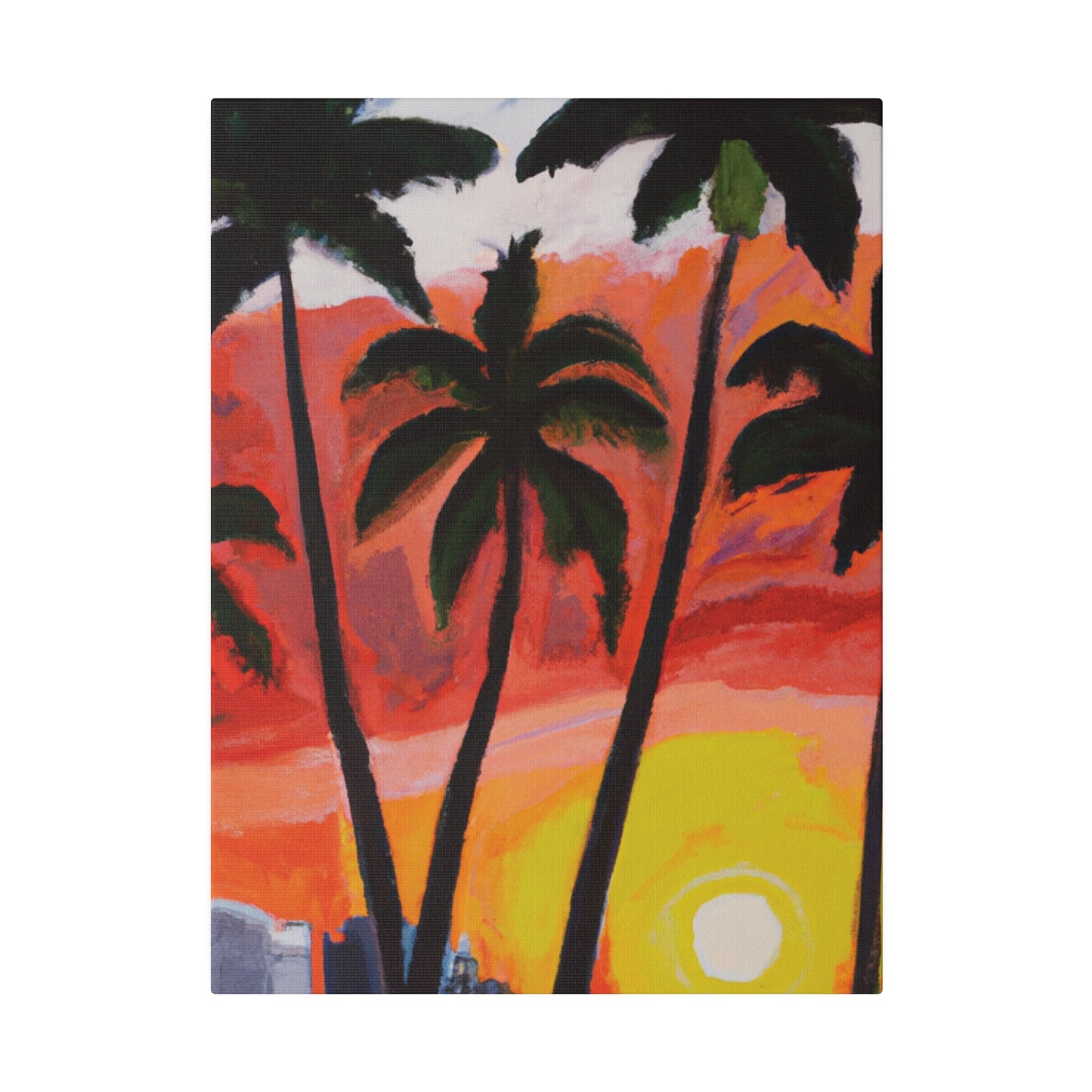 3556V - Miami Beach Sunset Painting Print | Miami | Beach | Sunset | Poster | Home Decor | Wall Art | Canvas