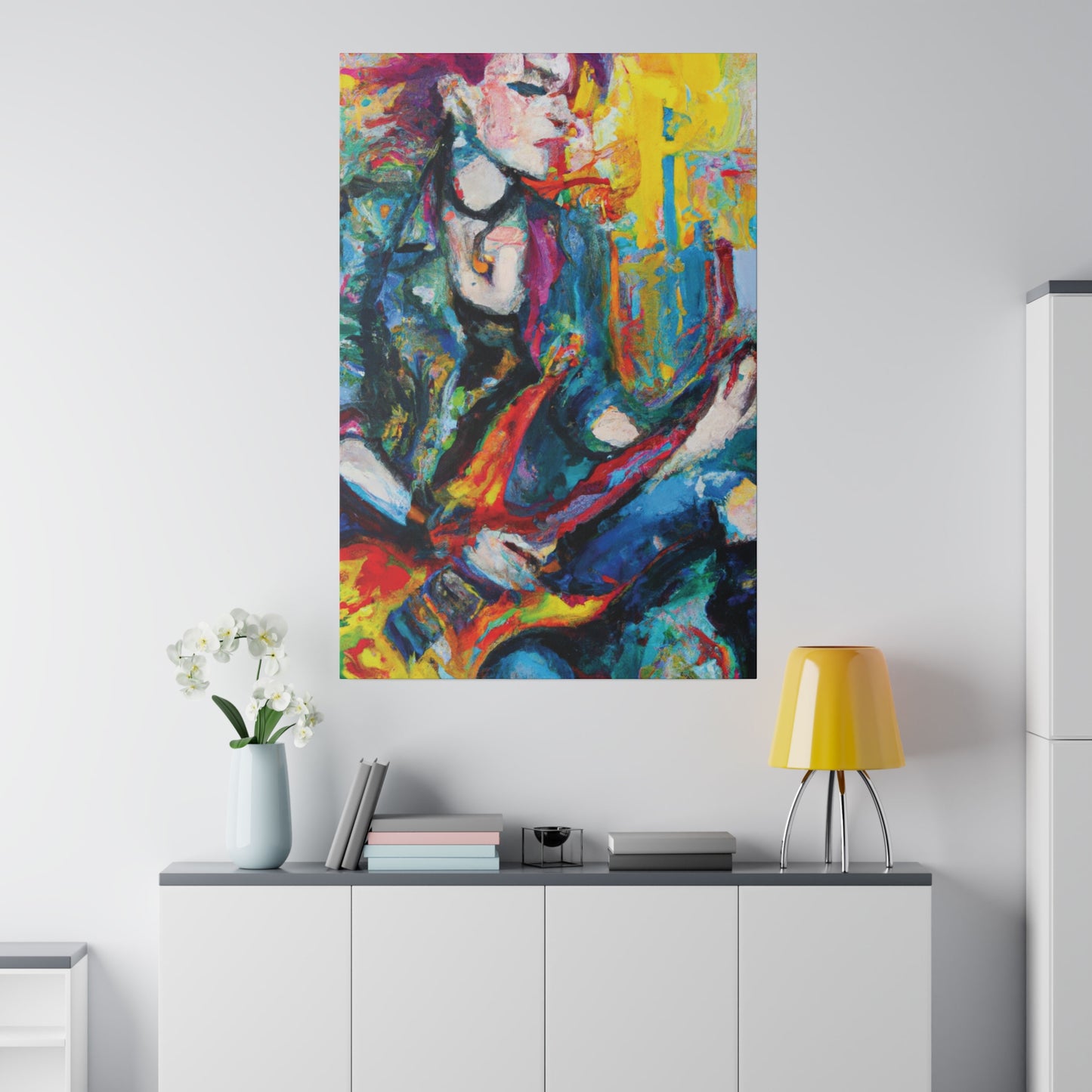 3497T - Rockstar Oil Painting Style Print | Poster | Home Decor | Wall Art | Music Art | Canvas