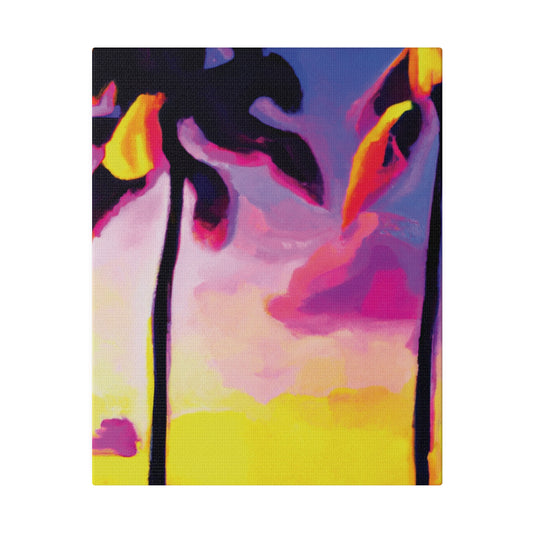 839P - Miami Beach Sunset Painting Print | Miami | Beach | Sunset | Poster | Home Decor | Wall Art | Canvas