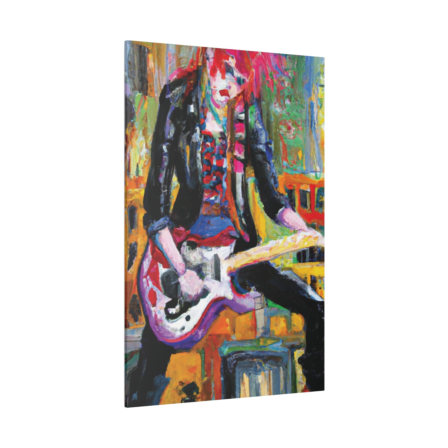 834H - Rockstar Oil Painting Style Print | Poster | Home Decor | Wall Art | Music Art | Canvas