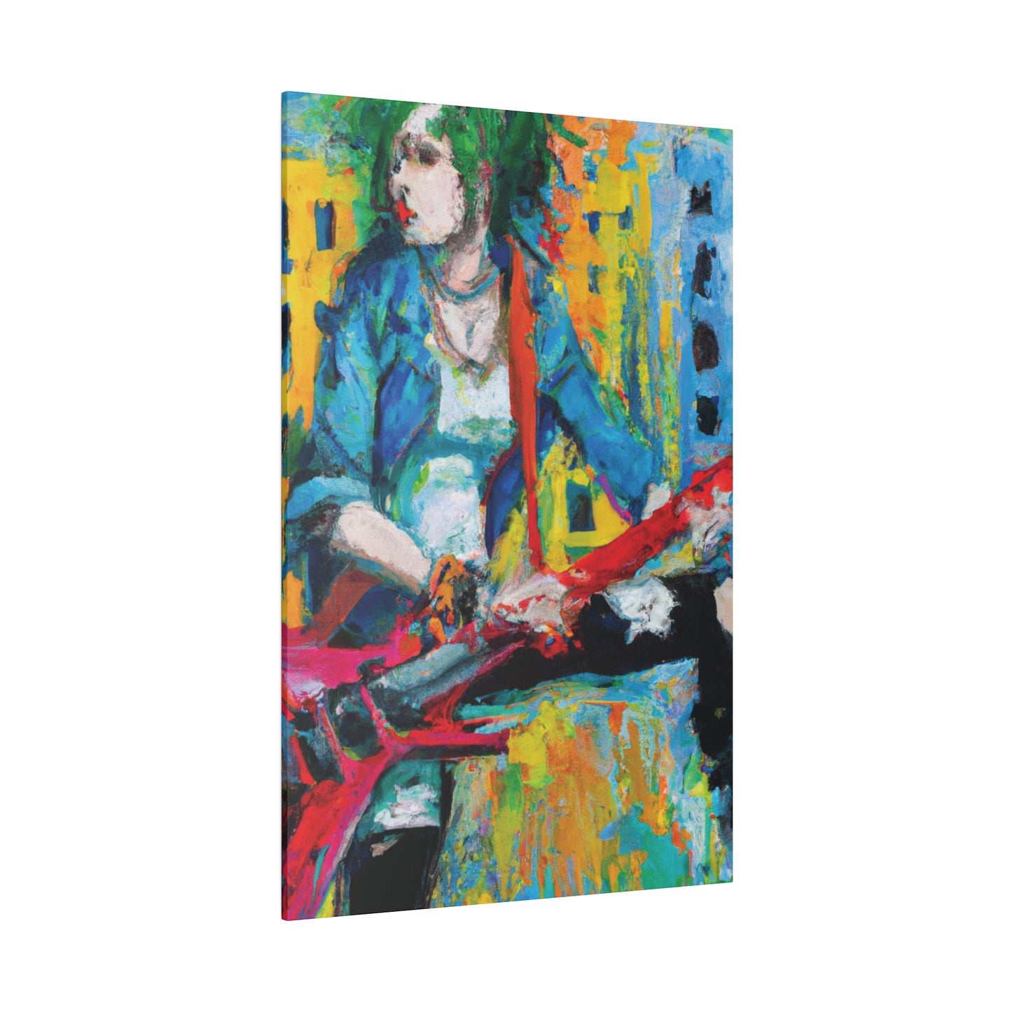 845K - Rockstar Oil Painting Style Print | Poster | Home Decor | Wall Art | Music Art | Canvas