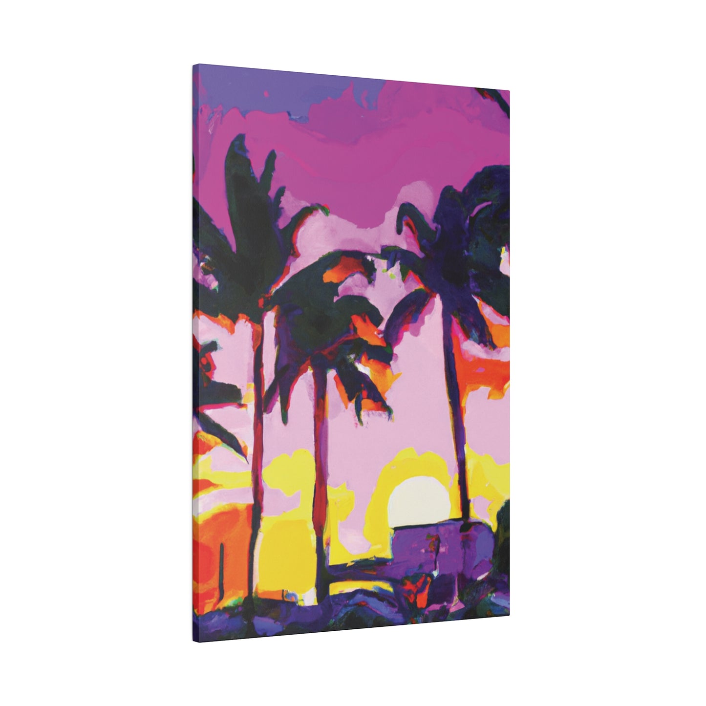 7146G - Miami Beach Sunset Painting Print | Miami | Beach | Sunset | Poster | Home Decor | Wall Art | Canvas