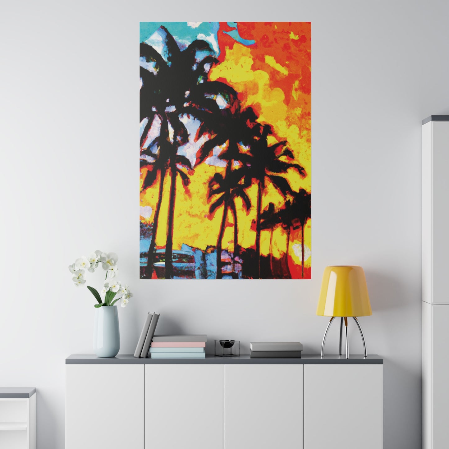 7248Q - Miami Beach Sunset Painting Print | Miami | Beach | Sunset | Poster | Home Decor | Wall Art | Canvas