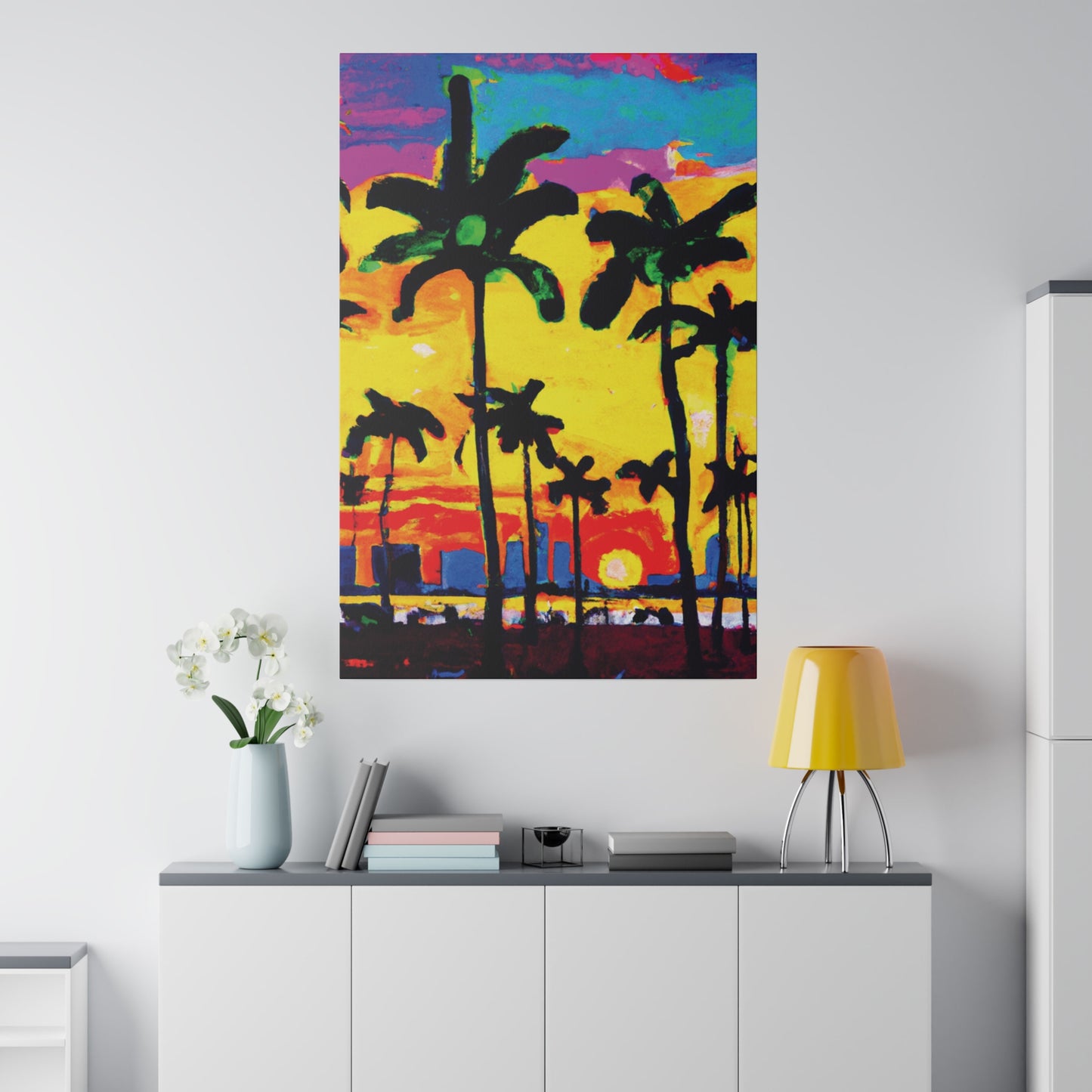 9497Z - Miami Beach Sunset Painting Print | Miami | Beach | Sunset | Poster | Home Decor | Wall Art | Canvas