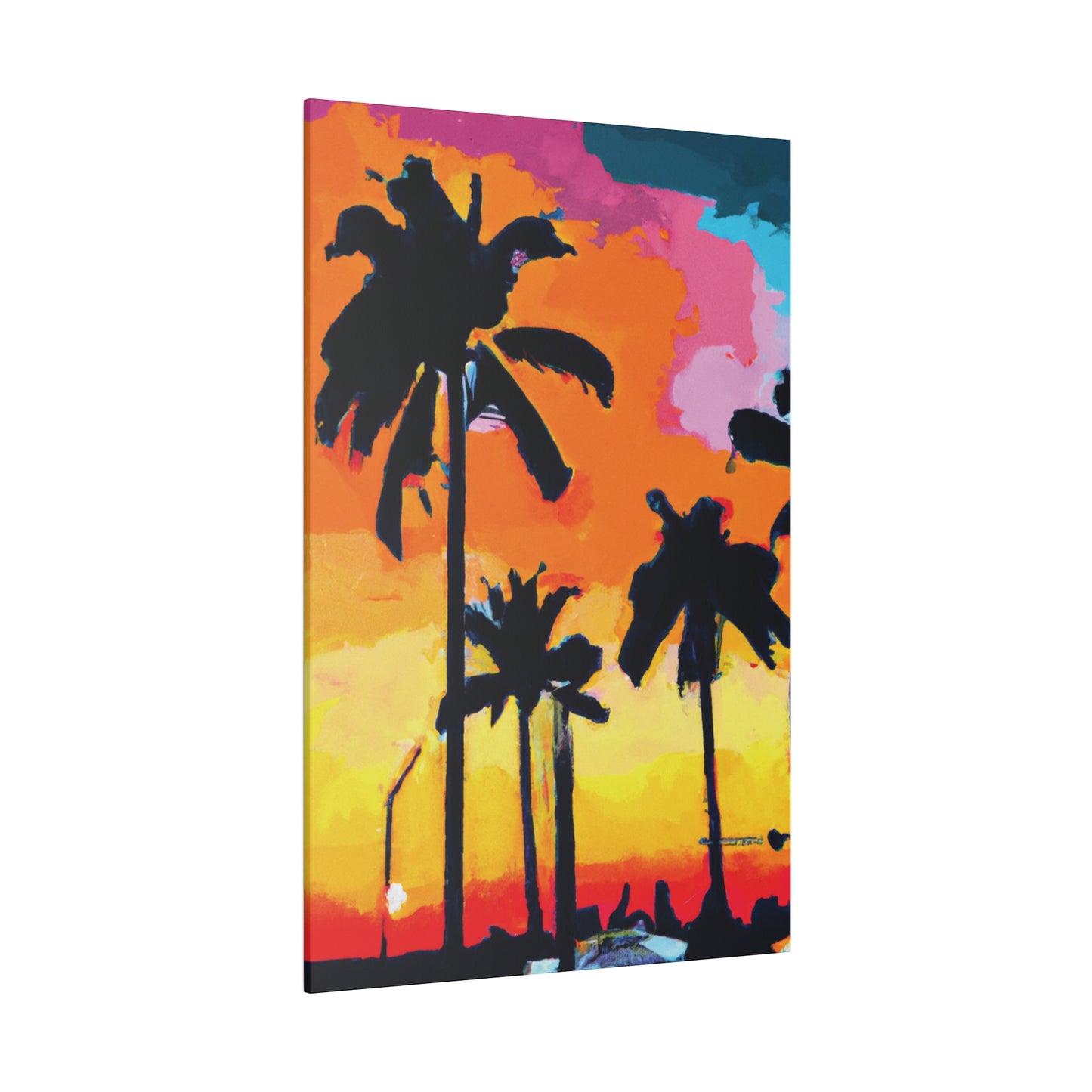 2956A - Miami Beach Sunset Painting Print | Miami | Beach | Sunset | Poster | Home Decor | Wall Art | Canvas