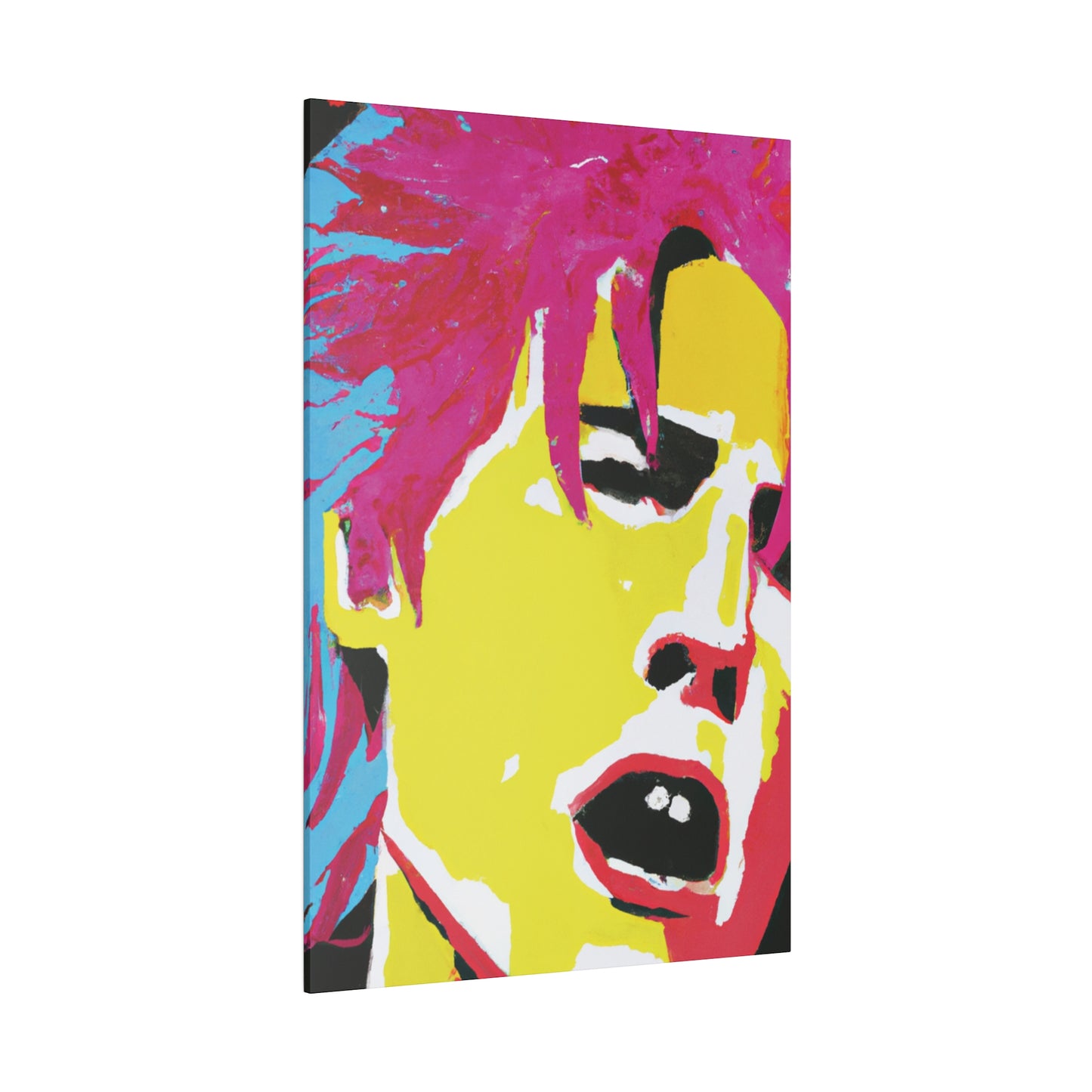 825J - Rockstar Painting Print | Face | Abstract | Poster | Home Decor | Wall Art | Music Art | Canvas