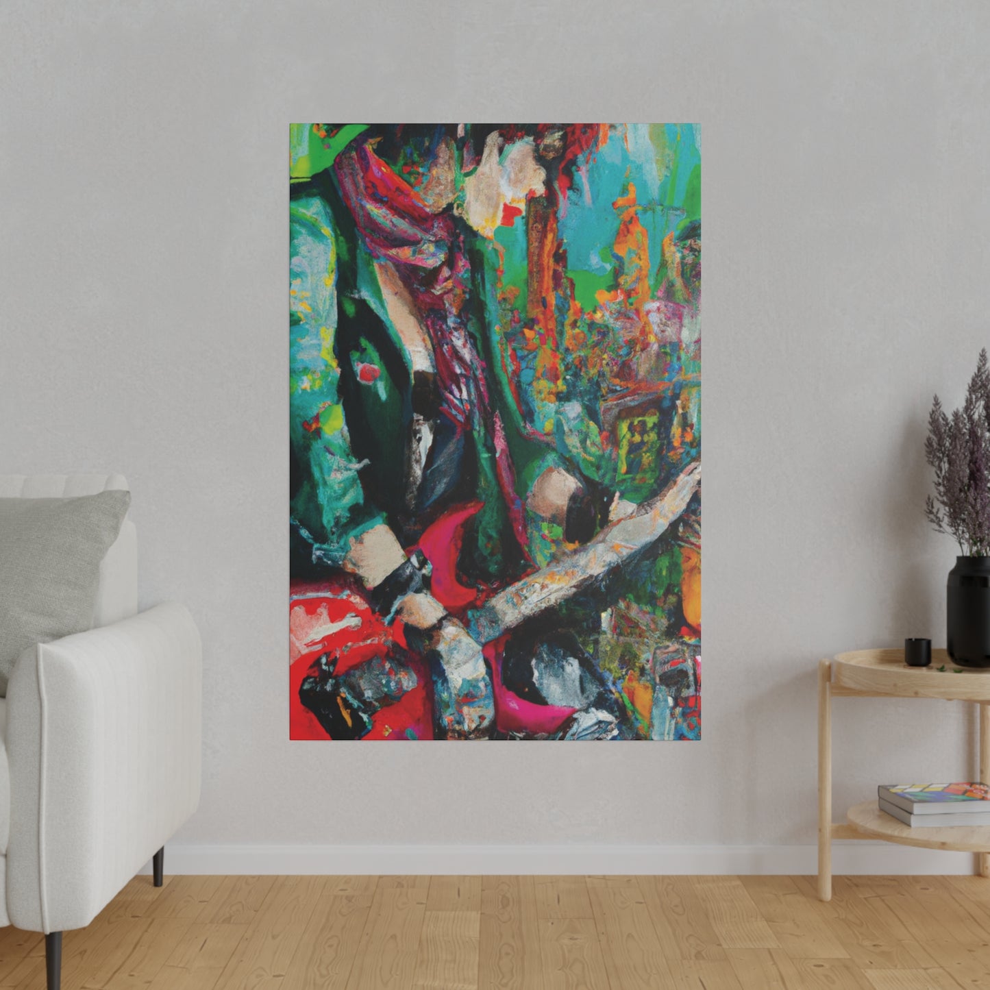 8679Y - Rockstar Oil Painting Style Print | Poster | Home Decor | Wall Art | Music Art | Canvas
