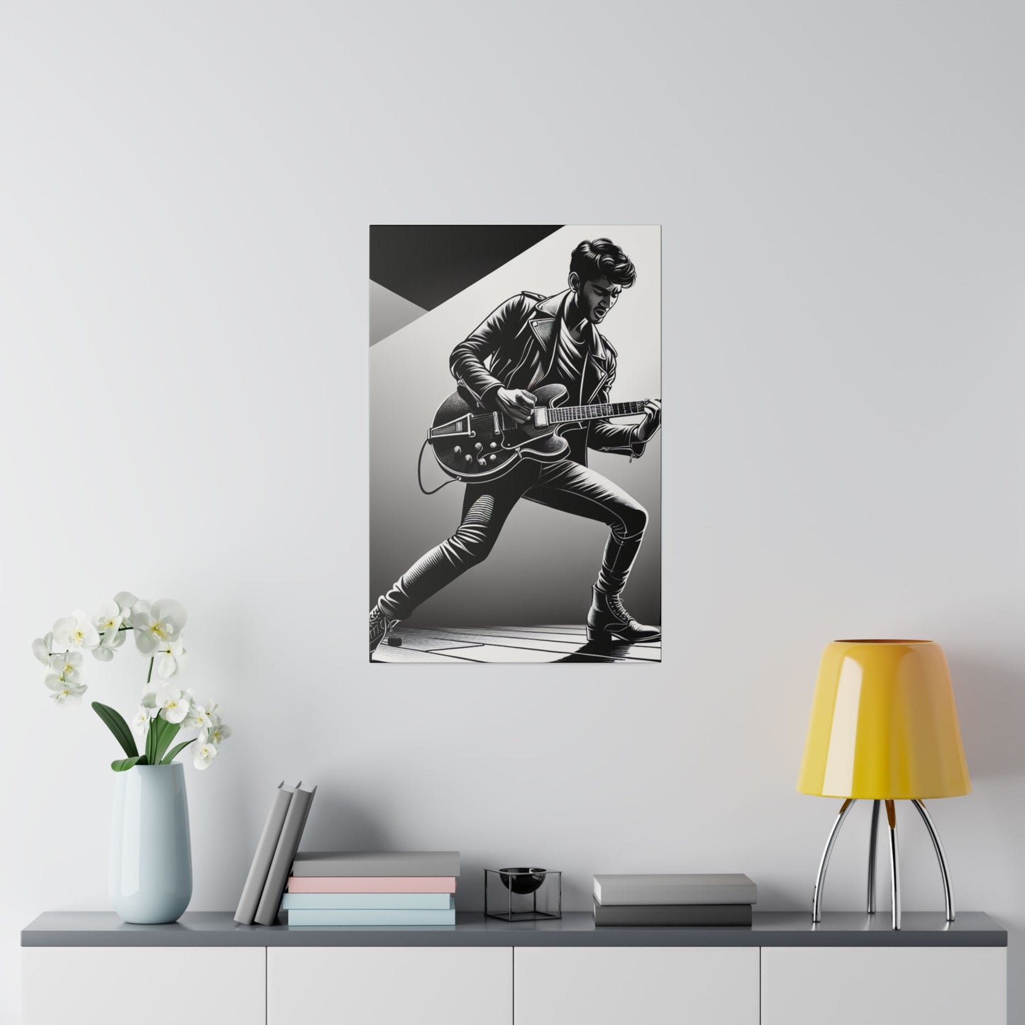 5672Q - music art work, rockstar gifts, musician gift ideas, guitar art work, guitar artwork, guitar wall art canvas, playing guitar, decor