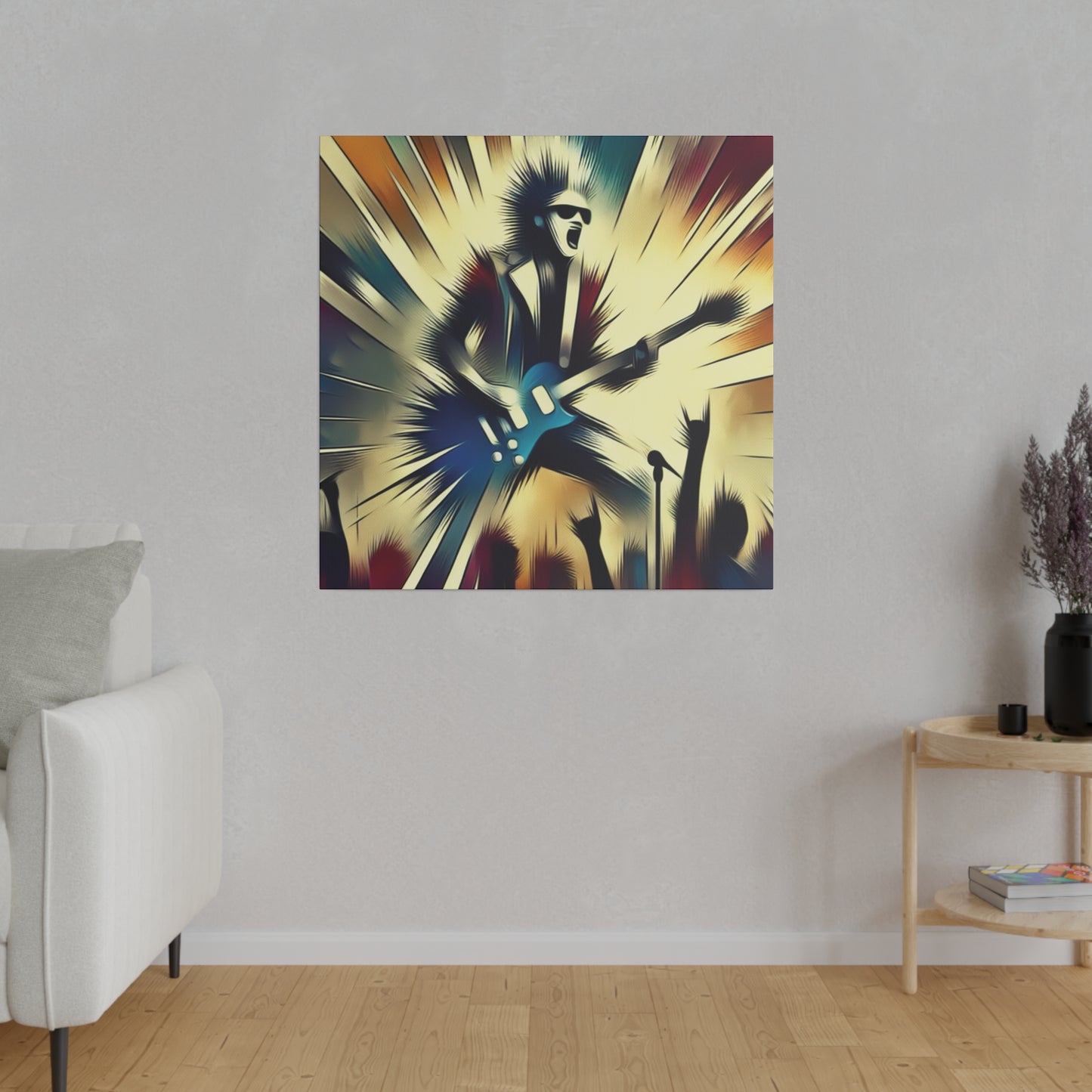 1872L - Rockstar Painting Print | Face | Abstract | Poster | Home Decor | Wall Art | Music Art | Canvas