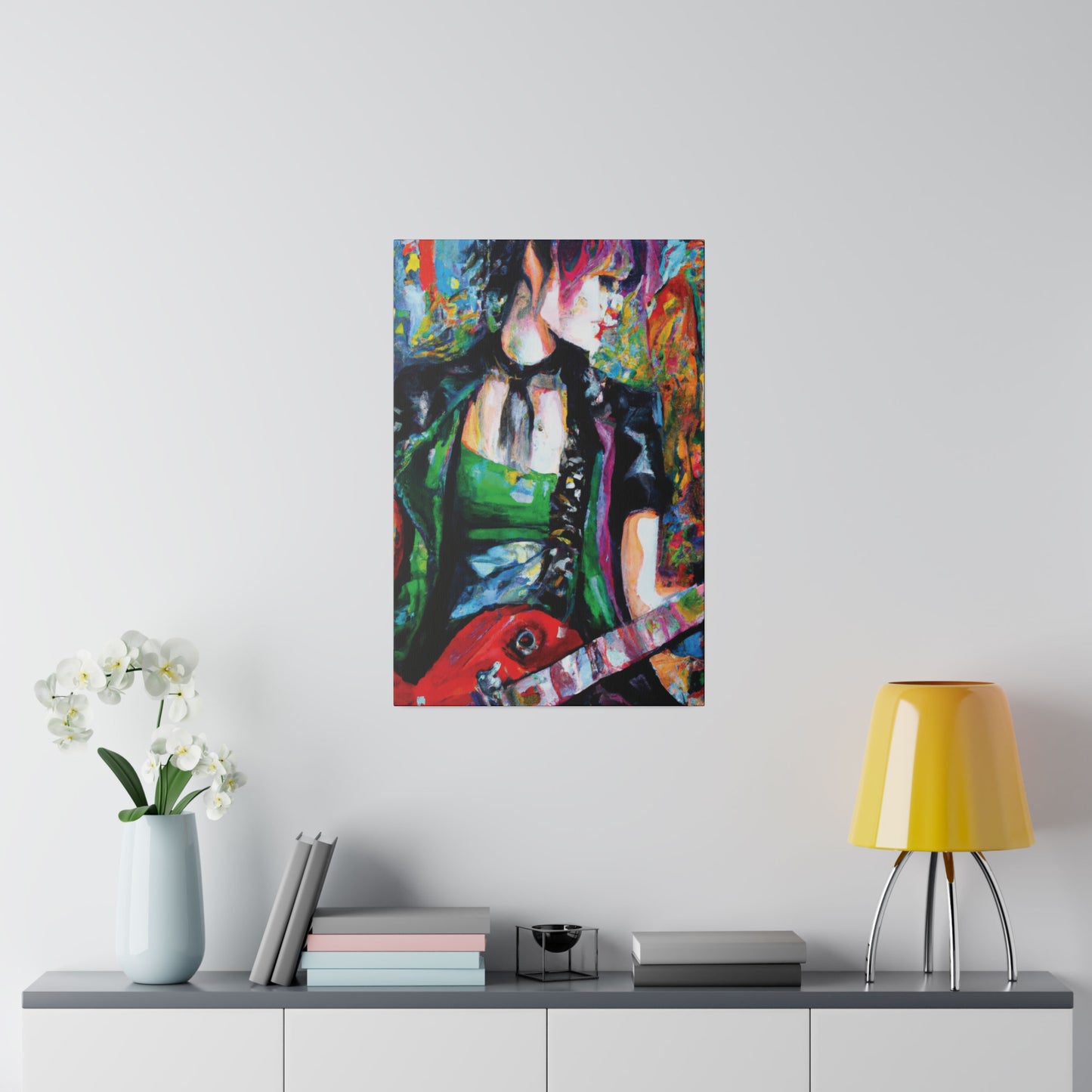 9737J - Rockstar Oil Painting Style Print | Poster | Home Decor | Wall Art | Music Art | Canvas