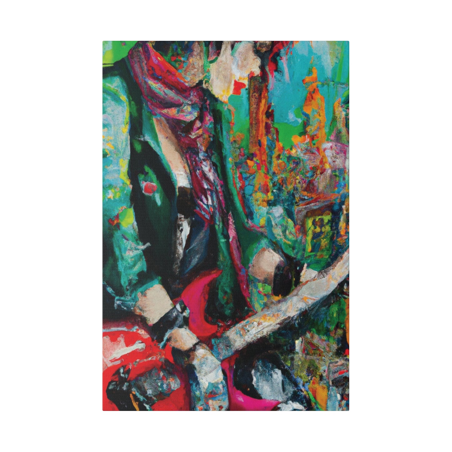 8679Y - Rockstar Oil Painting Style Print | Poster | Home Decor | Wall Art | Music Art | Canvas