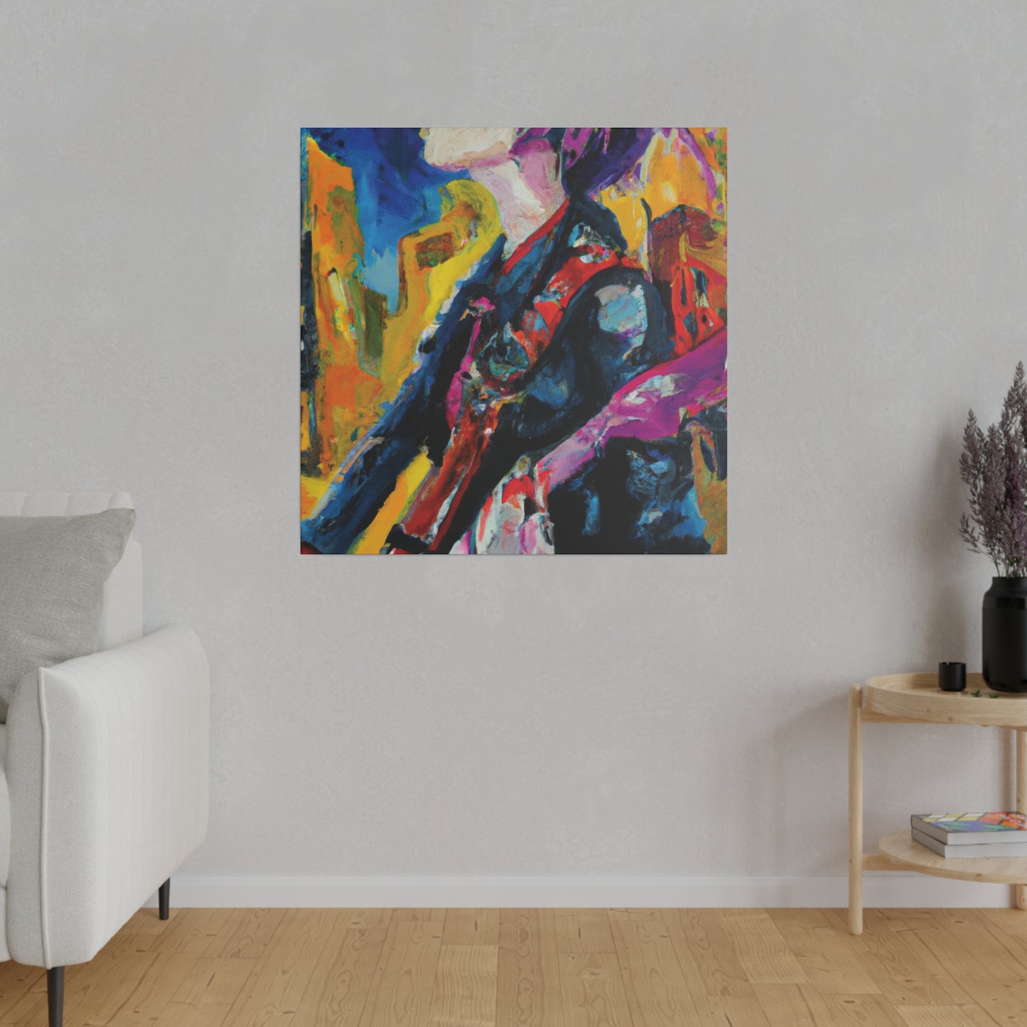 8245D - Rockstar Oil Painting Style Print | Poster | Home Decor | Wall Art | Music Art | Canvas