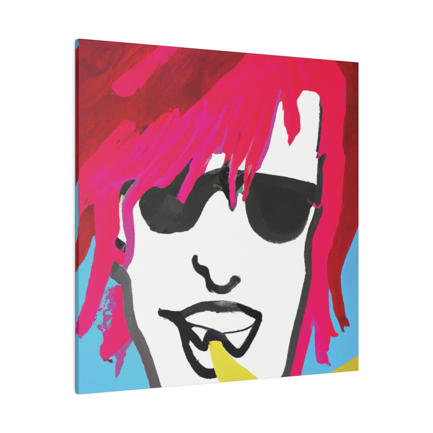 8342F - Rockstar Painting Print | Face | Abstract | Poster | Home Decor | Wall Art | Music Art | Canvas