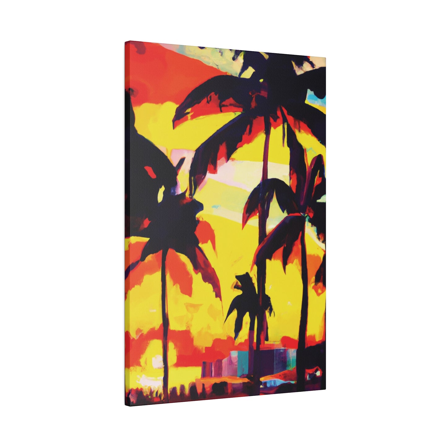 7643G - Miami Beach Sunset Painting Print | Miami | Beach | Sunset | Poster | Home Decor | Wall Art | Canvas