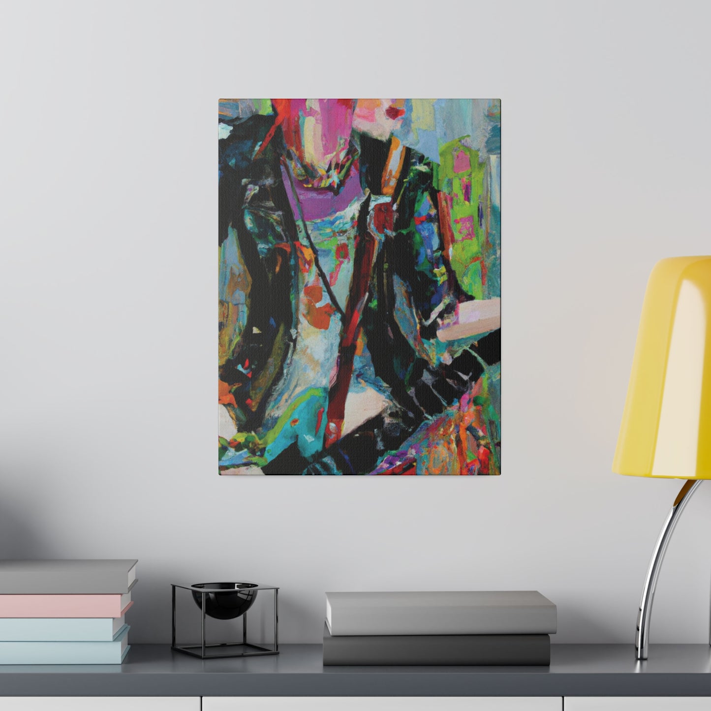 745O - Rockstar Oil Painting Style Print | Poster | Home Decor | Wall Art | Music Art | Canvas