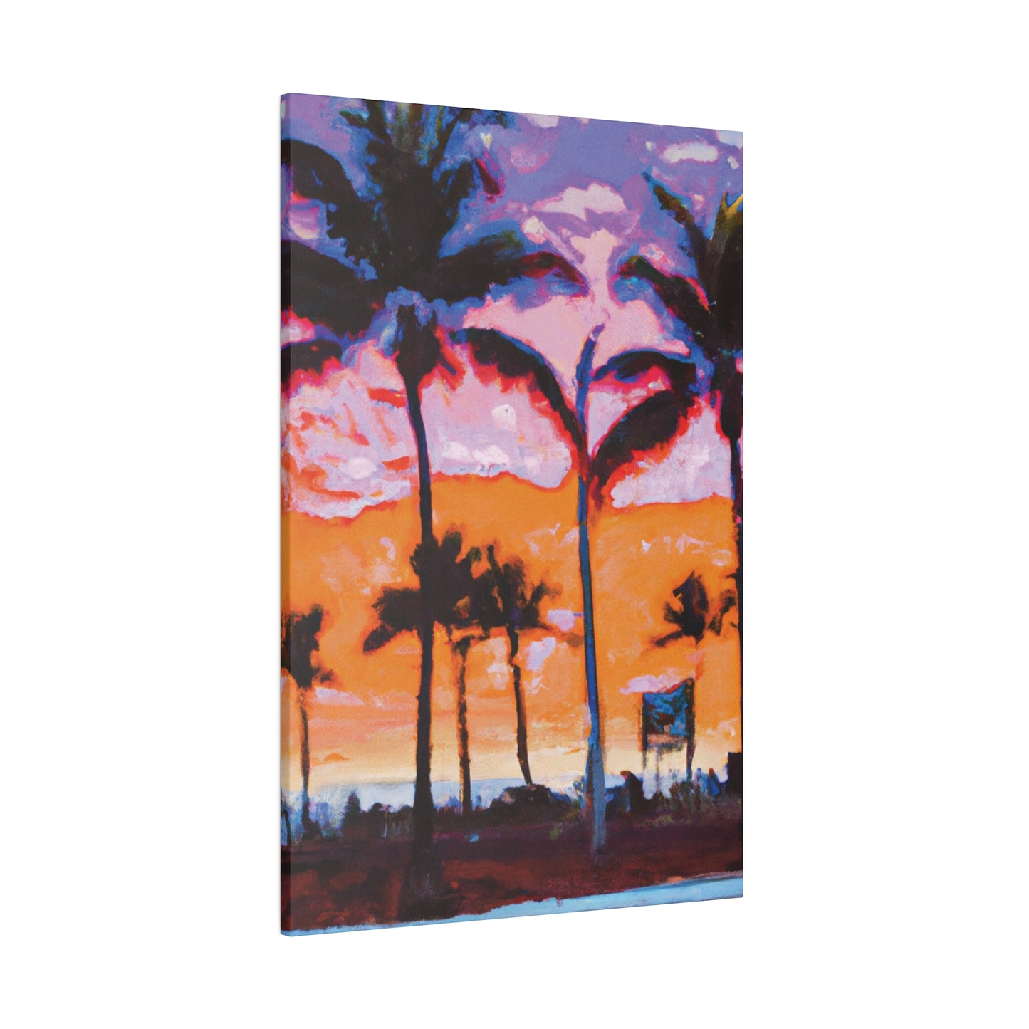 8373X - Miami Beach Sunset Painting Print | Miami | Beach | Sunset | Poster | Home Decor | Wall Art | Canvas