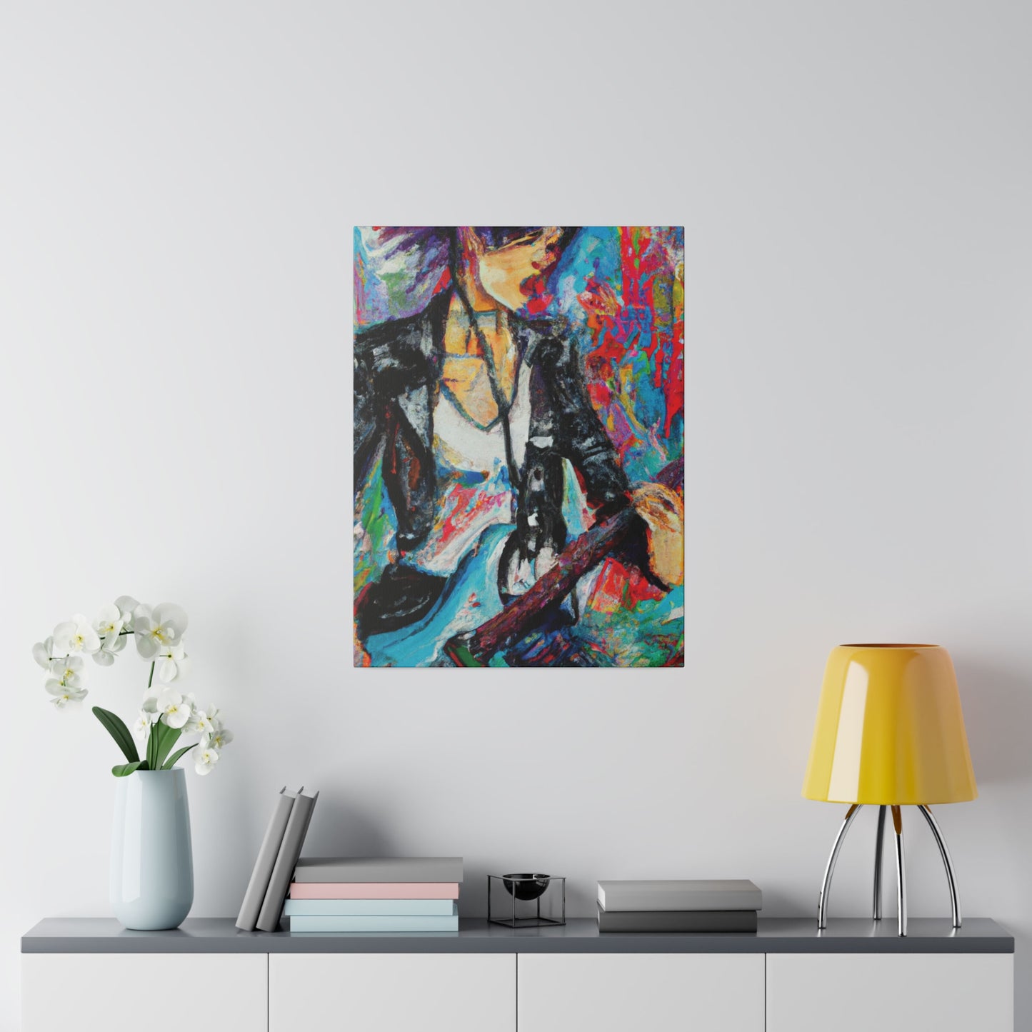 3492Z - Rockstar Oil Painting Style Print | Poster | Home Decor | Wall Art | Music Art | Canvas