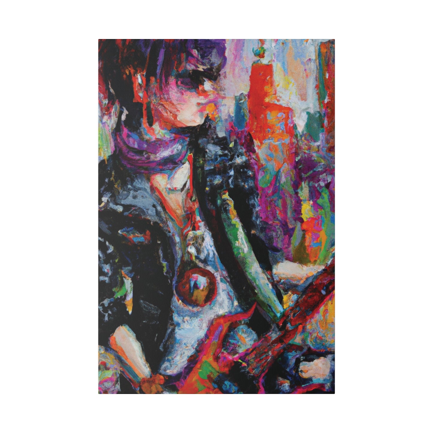 4532P - Rockstar Oil Painting Style Print | Poster | Home Decor | Wall Art | Music Art | Canvas