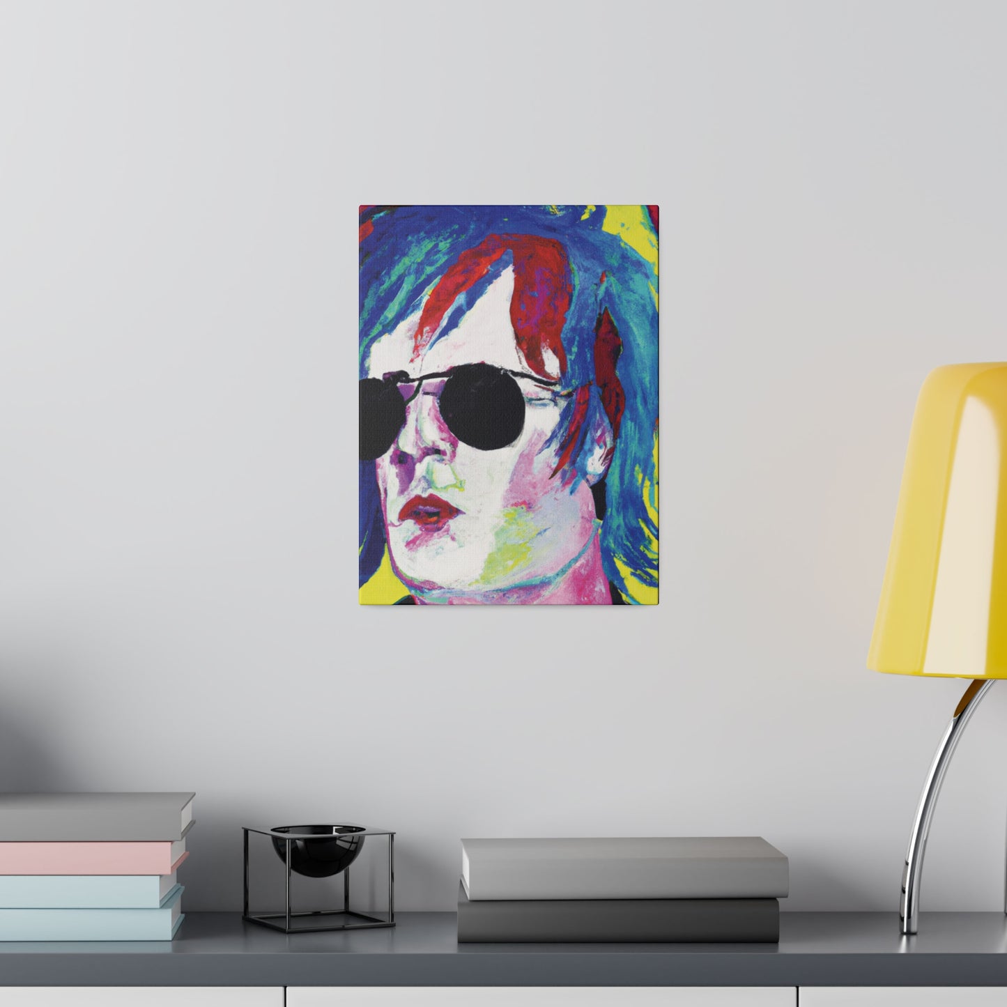 7634A - Rockstar Painting Print | Face | Abstract | Poster | Home Decor | Wall Art | Music Art | Canvas