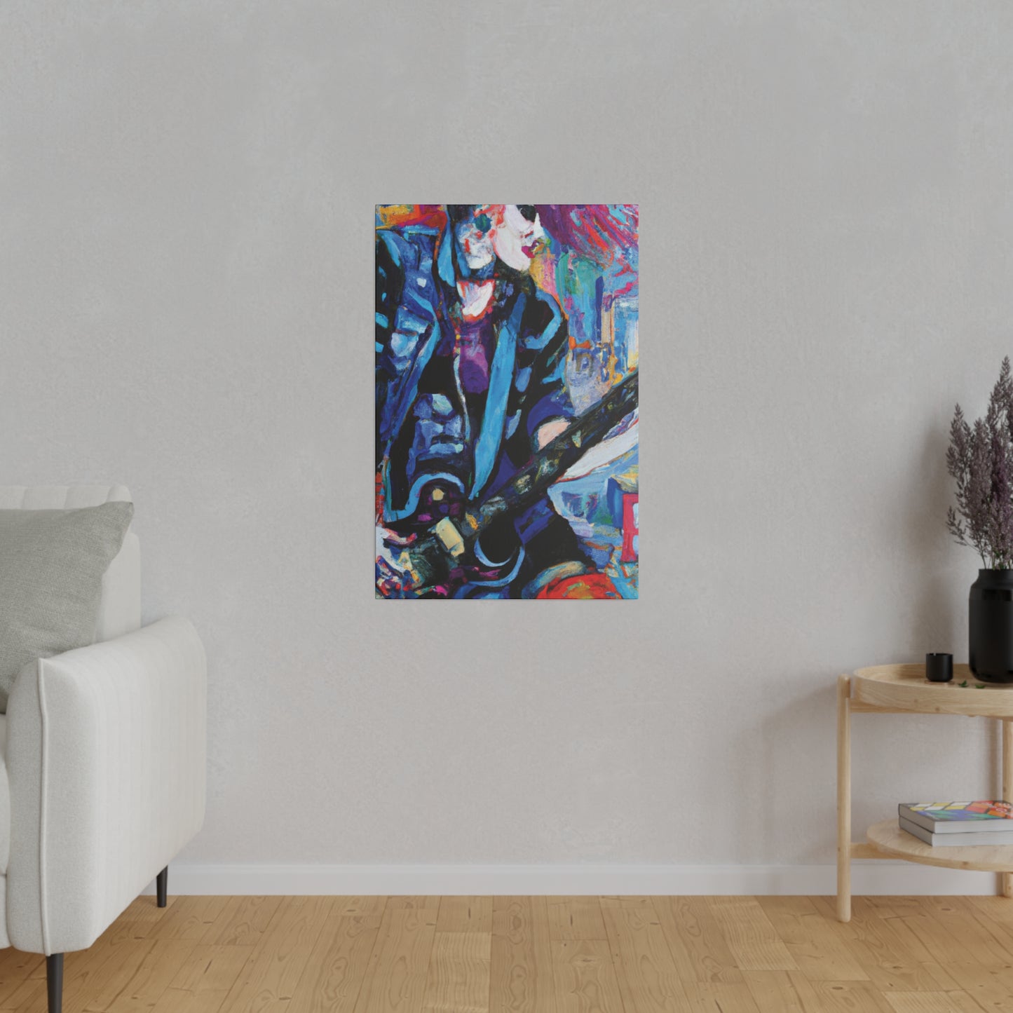 7204K - Rockstar Oil Painting Style Print | Poster | Home Decor | Wall Art | Music Art | Canvas