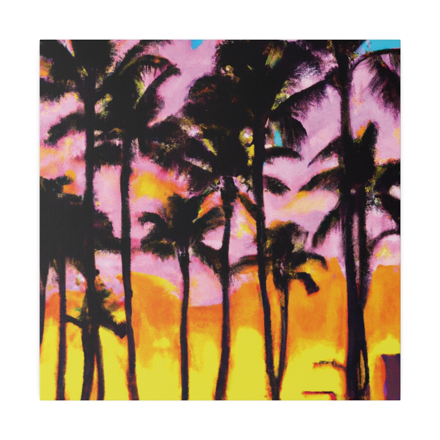 6202Q - Miami Beach Sunset Painting Print | Miami | Beach | Sunset | Poster | Home Decor | Wall Art | Canvas