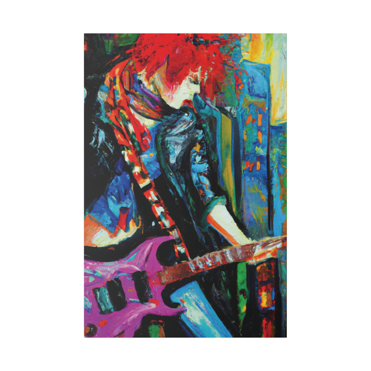 8461D - Rockstar Oil Painting Style Print | Poster | Home Decor | Wall Art | Music Art | Canvas