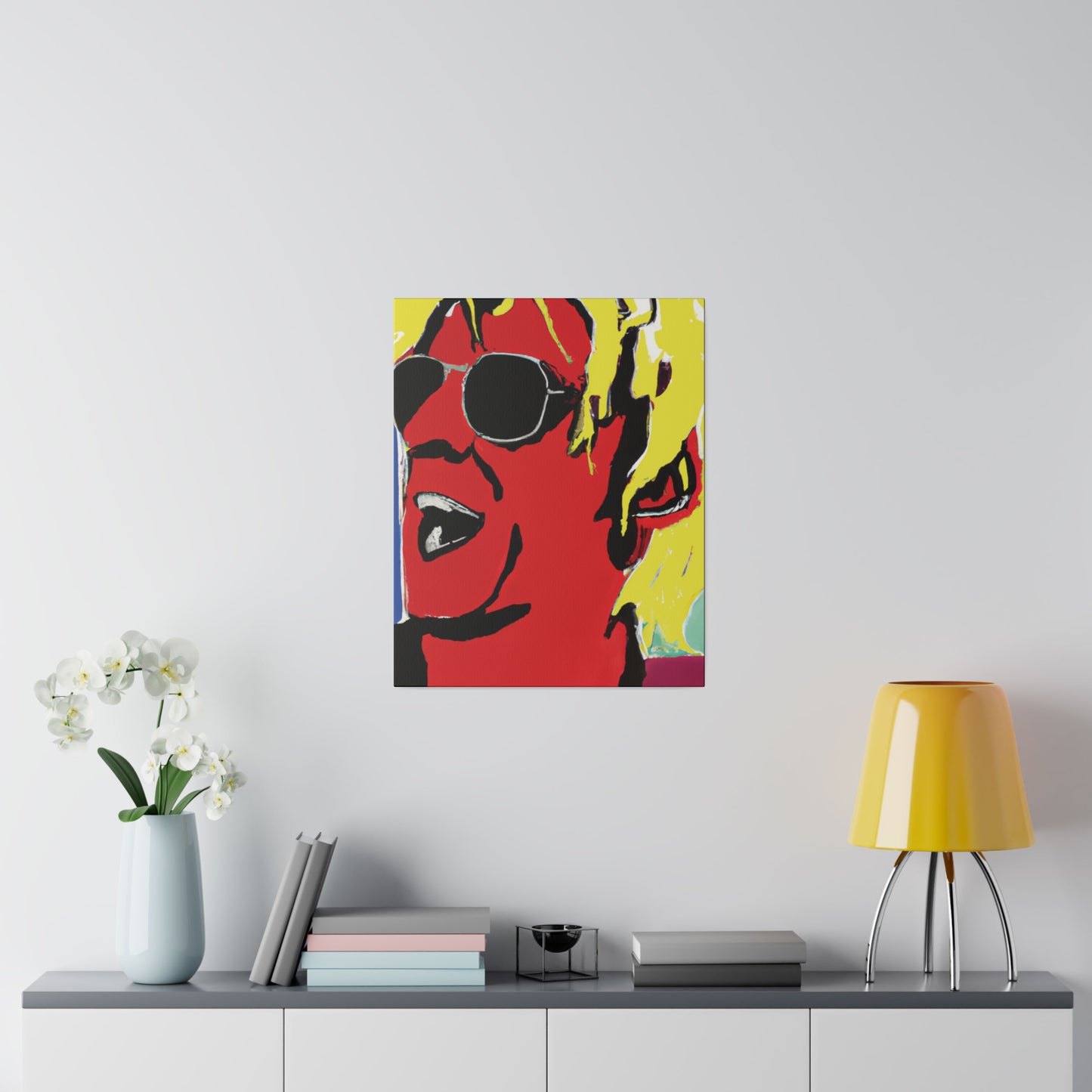 8166B - Rockstar Painting Print | Face | Abstract | Poster | Home Decor | Wall Art | Music Art | Canvas