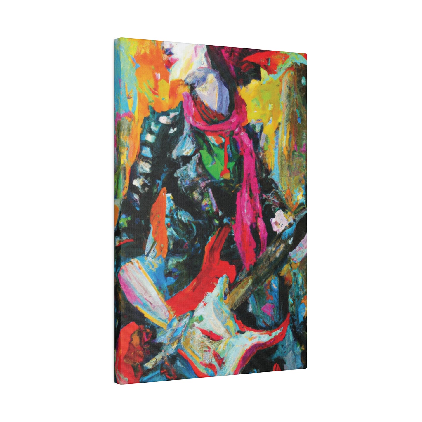 8579X - Rockstar Oil Painting Style Print | Poster | Home Decor | Wall Art | Music Art | Canvas