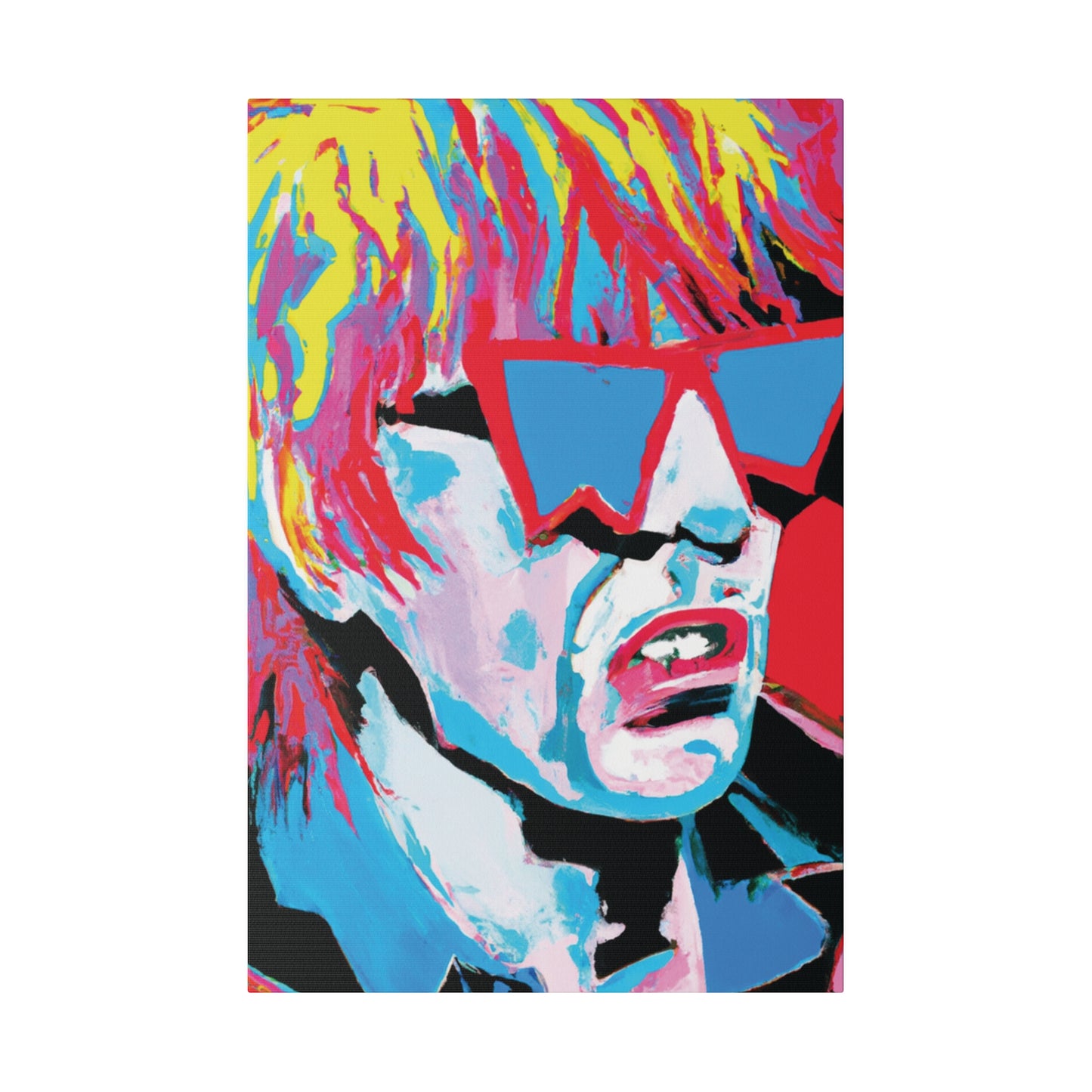 8517X - Rockstar Painting Print | Face | Abstract | Poster | Home Decor | Wall Art | Music Art | Canvas