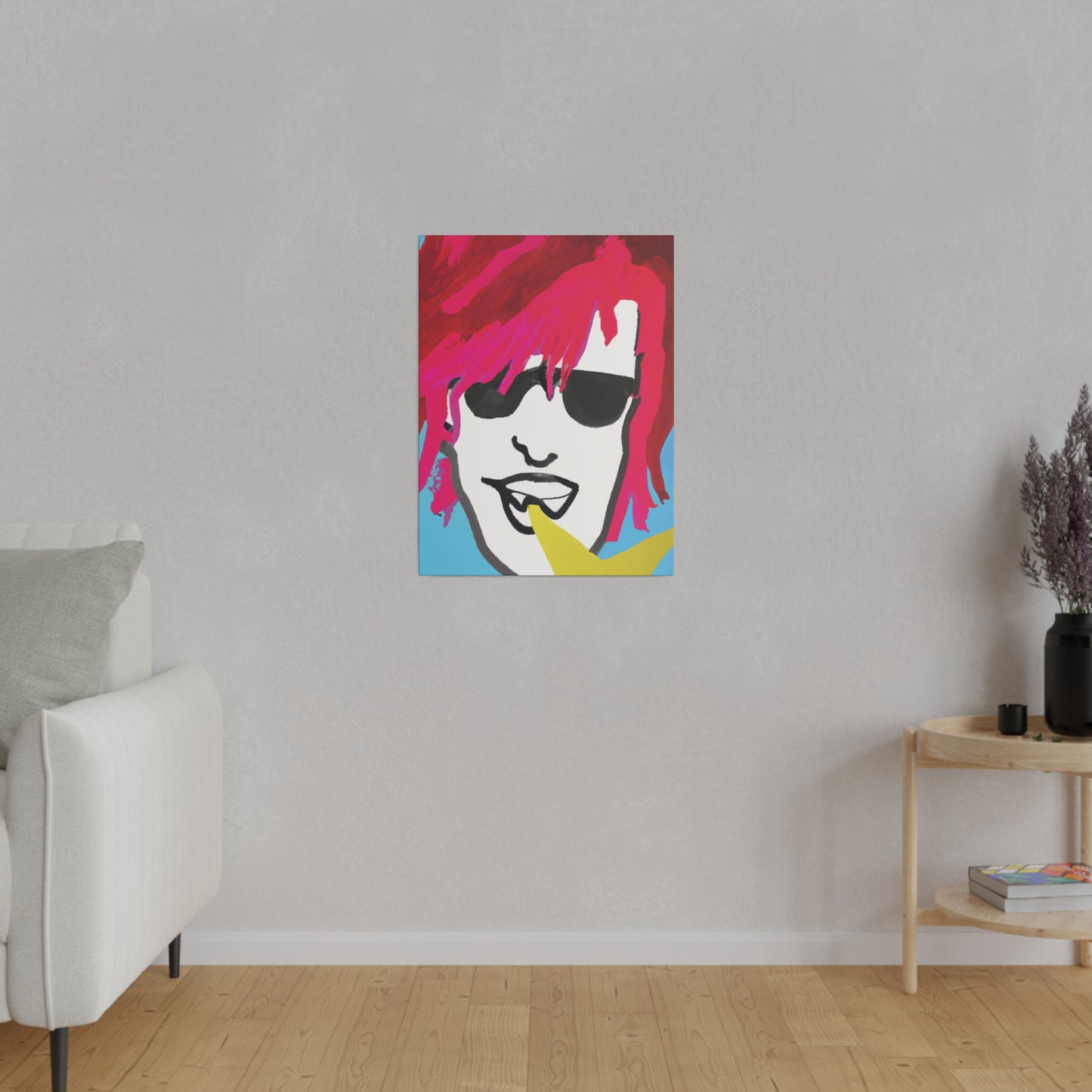 8342F - Rockstar Painting Print | Face | Abstract | Poster | Home Decor | Wall Art | Music Art | Canvas